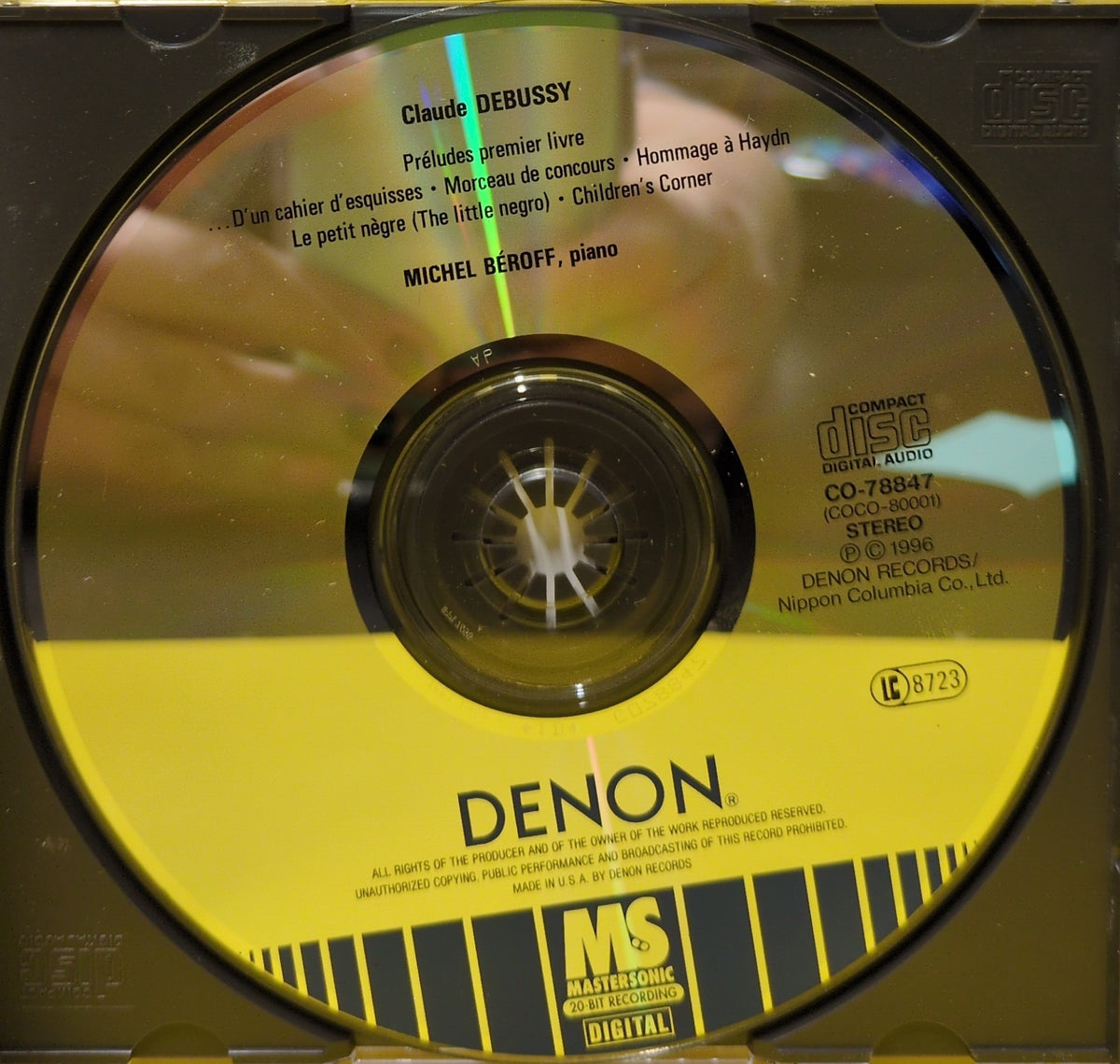 Debussy, Michel Béroff - Préludes, Book 1 - 1996 - CO-78847 Used - NM - CDs Debussy, Michel Béroff - Préludes, Book 1 - 1996 - CO-78847 Used - NM - CDs
