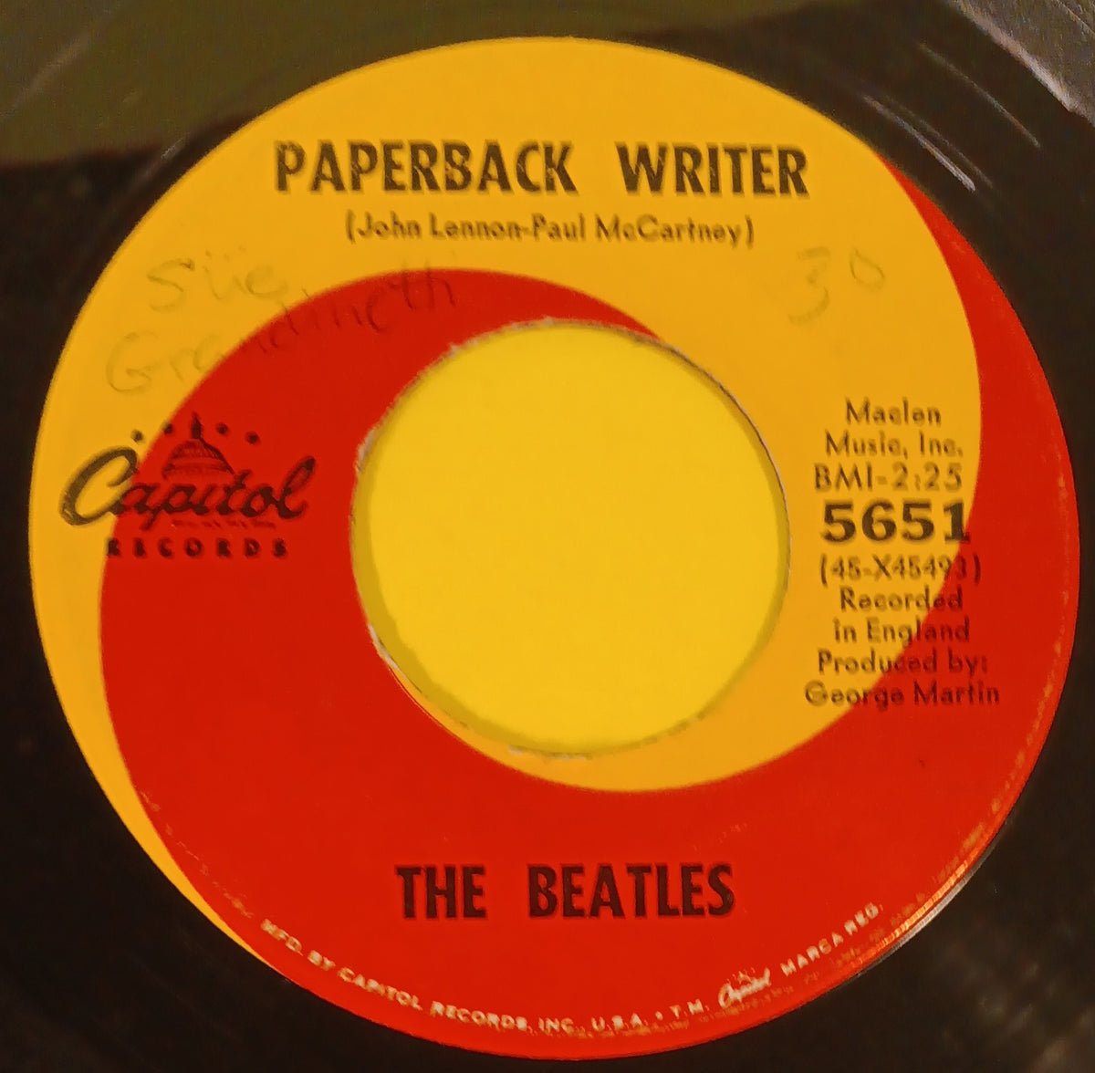 The Beatles - Paperback Writer / Rain (Scranton Press 7") - 1966 - 5651 Used - VG - Vinyl The Beatles - Paperback Writer / Rain (Scranton Press 7") - 1966 - 5651 Used - VG - Vinyl