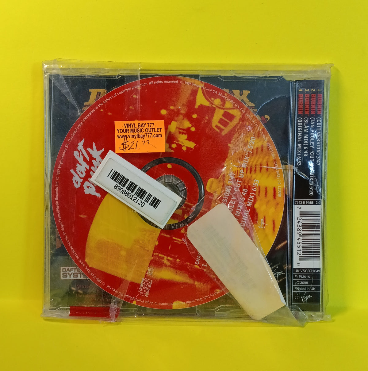 Daft Punk - Burnin' - 1997 - VSCDT1649 New - Sealed - CDs Daft Punk - Burnin' - 1997 - VSCDT1649 New - Sealed - CDs