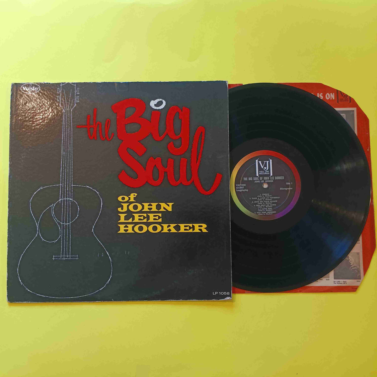 John Lee Hooker - The Big Soul of (Bracket Label DG) - 1963 - VJLP 1058 Used - VG++ - Vinyl John Lee Hooker - The Big Soul of (Bracket Label DG) - 1963 - VJLP 1058 Used - VG++ - Vinyl