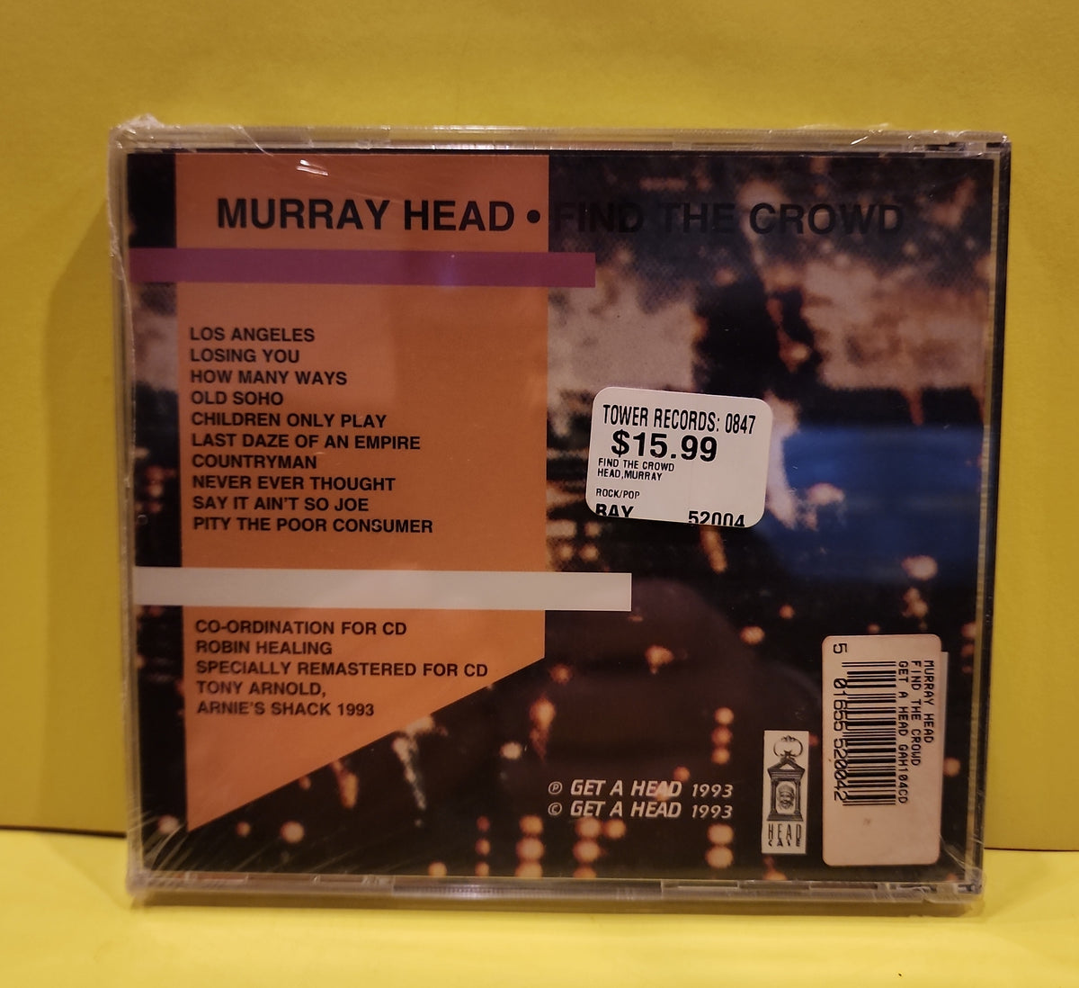 Murry Head - Find The Crow - 1993 - GAH104CD New - Sealed - CDs Murry Head - Find The Crow - 1993 - GAH104CD New - Sealed - CDs
