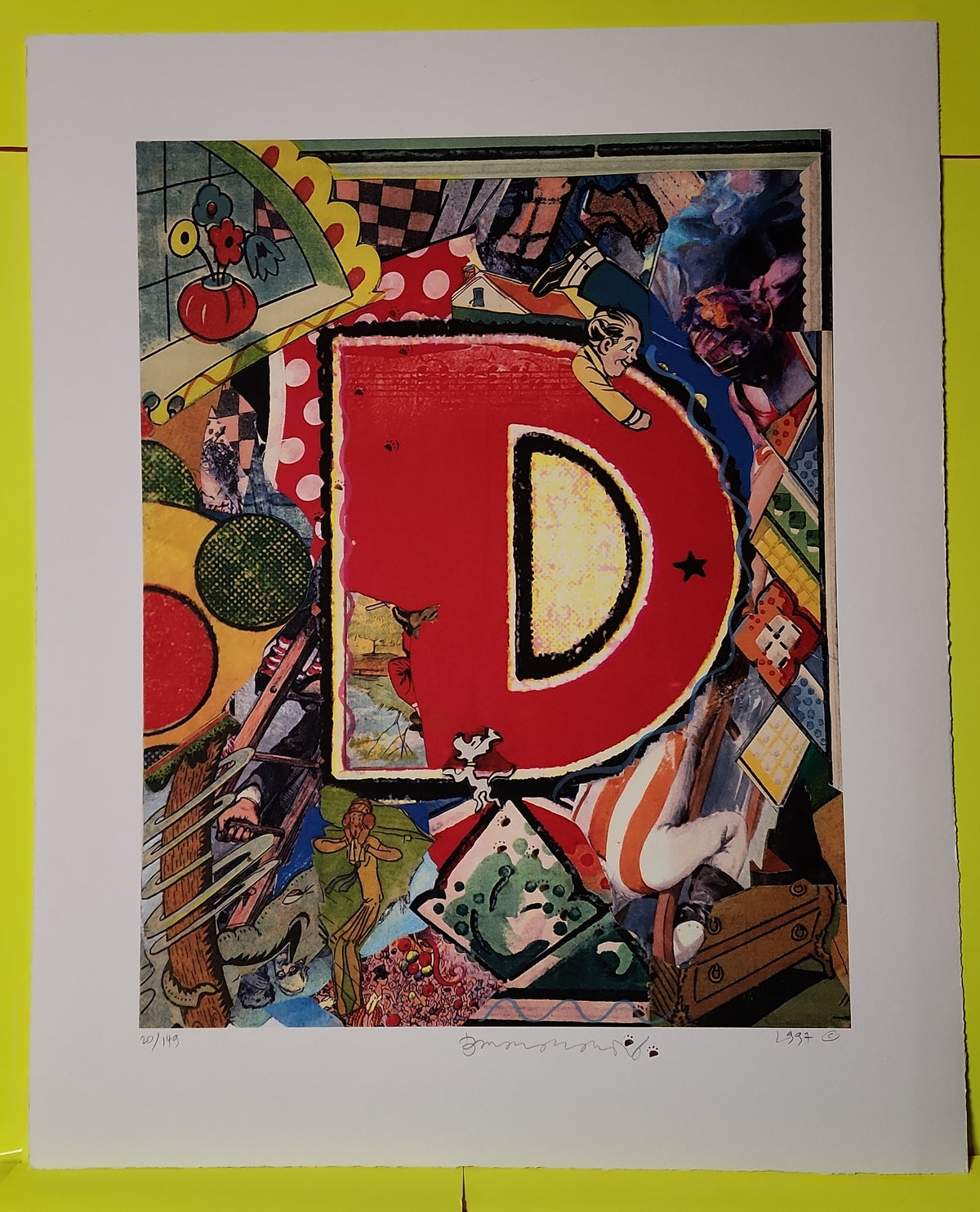 Bruce Helander - Love Letters - Dog Days "D" - 1997 - New - Art Bruce Helander - Love Letters - Dog Days "D" - 1997 - New - Art