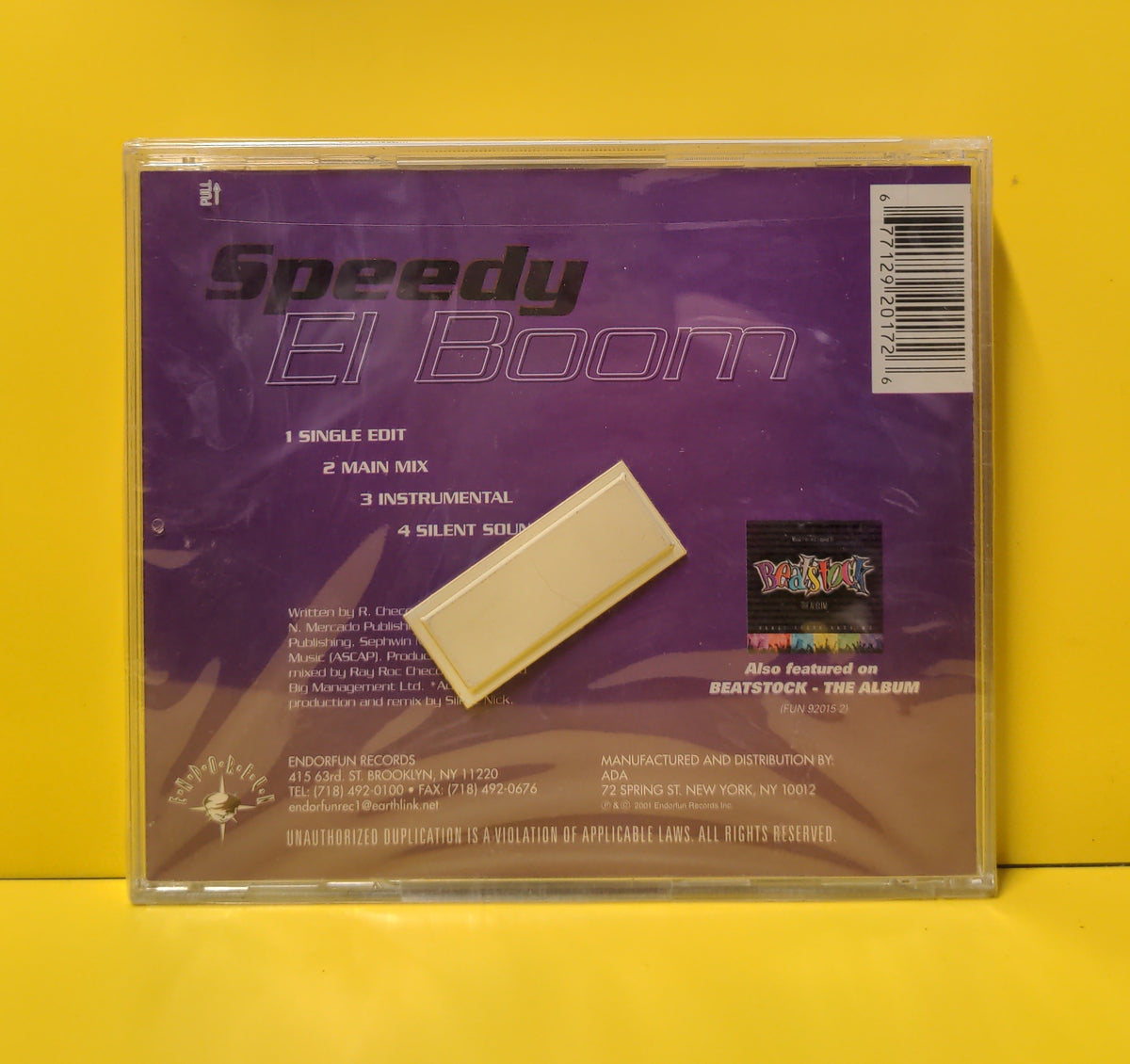 Speedy - El Boom - 2001 - FUN 92017-2 New - Sealed - CDs Speedy - El Boom - 2001 - FUN 92017-2 New - Sealed - CDs