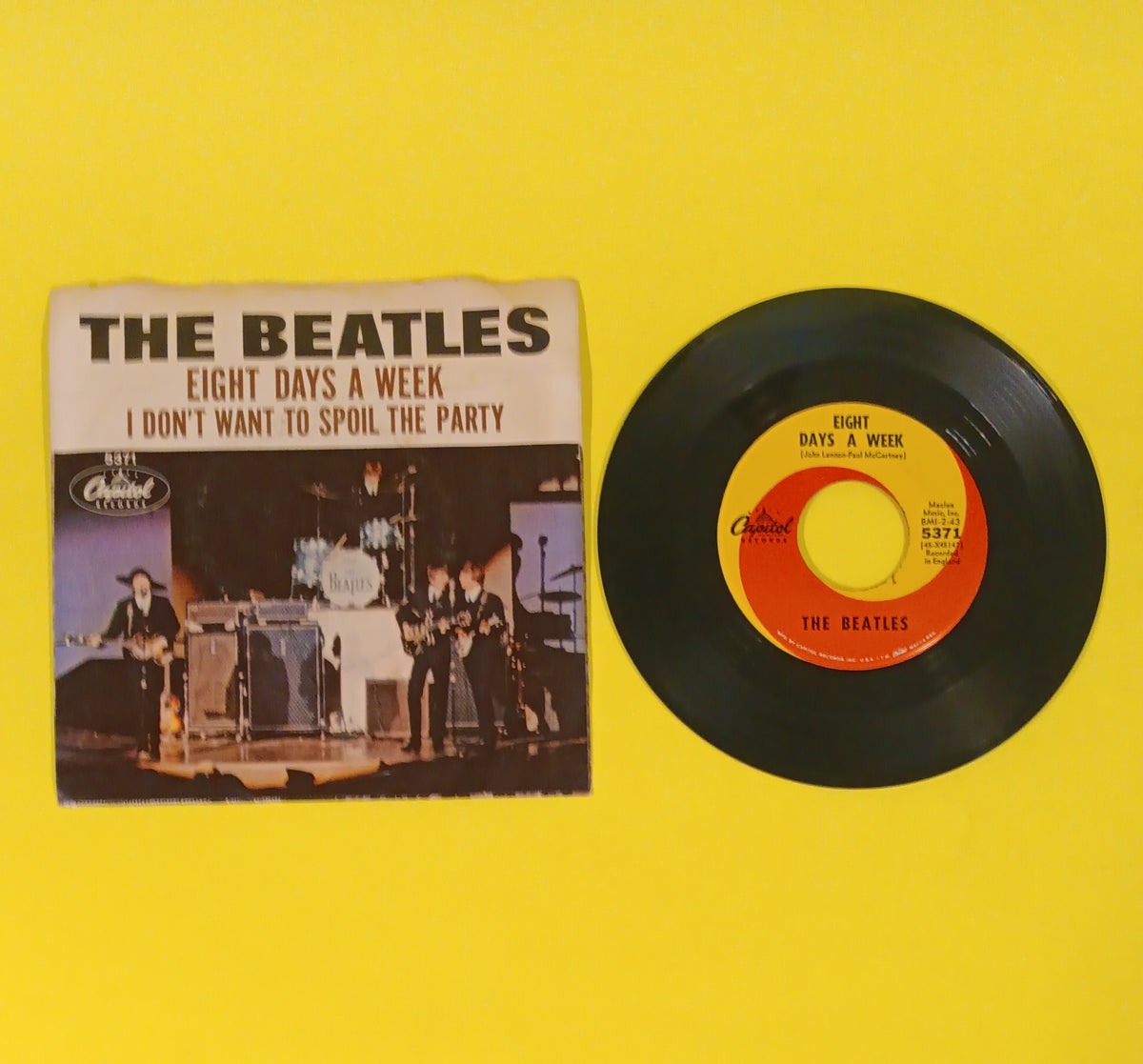 The Beatles - Eight Days A Week / I Don't Want To... 7" - 1965 - 5371 Used - VG+ - Vinyl The Beatles - Eight Days A Week / I Don't Want To... 7" - 1965 - 5371 Used - VG+ - Vinyl
