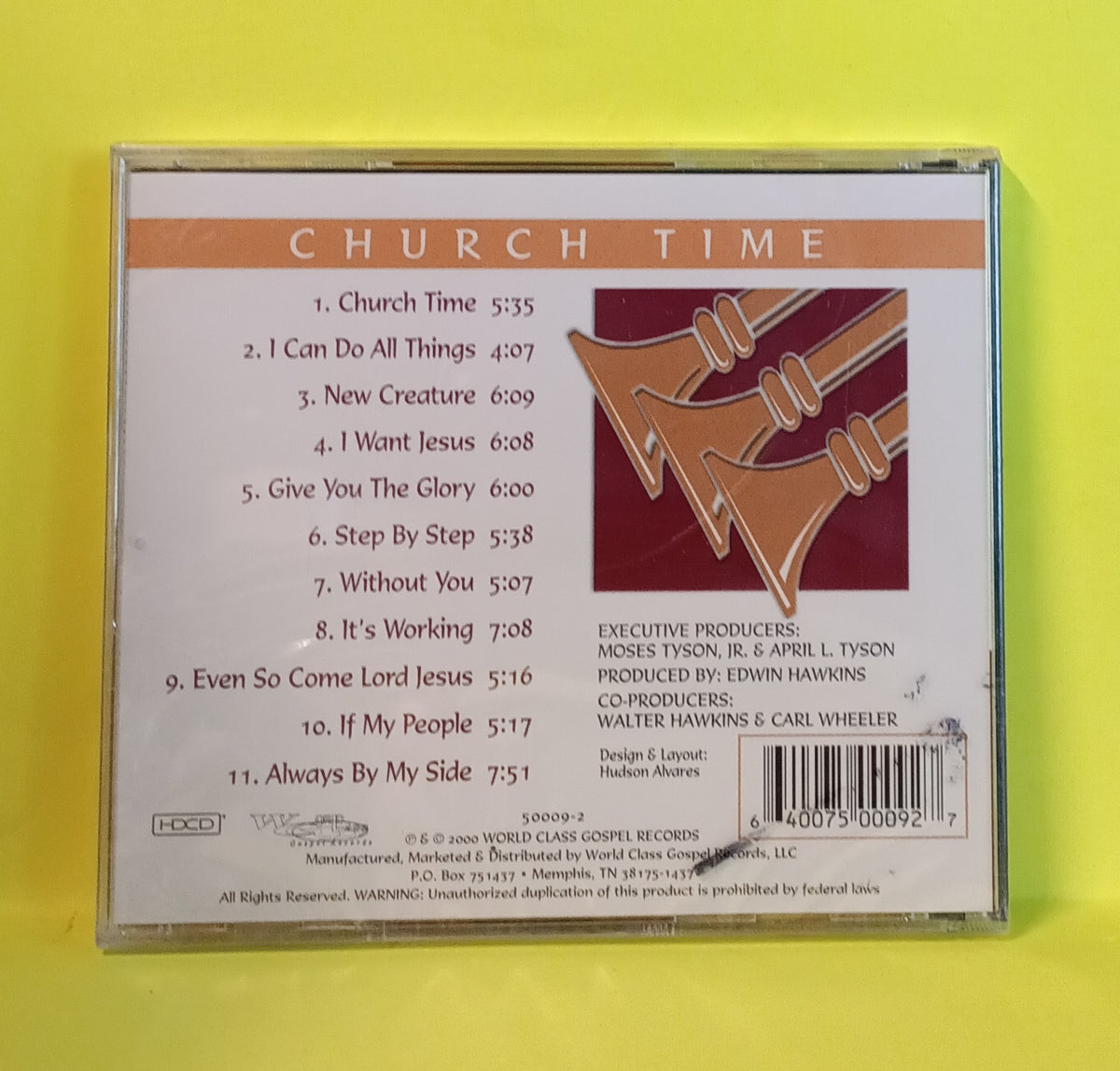 Edwin Hawkins - Church Time - 2000 - 50009-2 New - Sealed - CDs Edwin Hawkins - Church Time - 2000 - 50009-2 New - Sealed - CDs