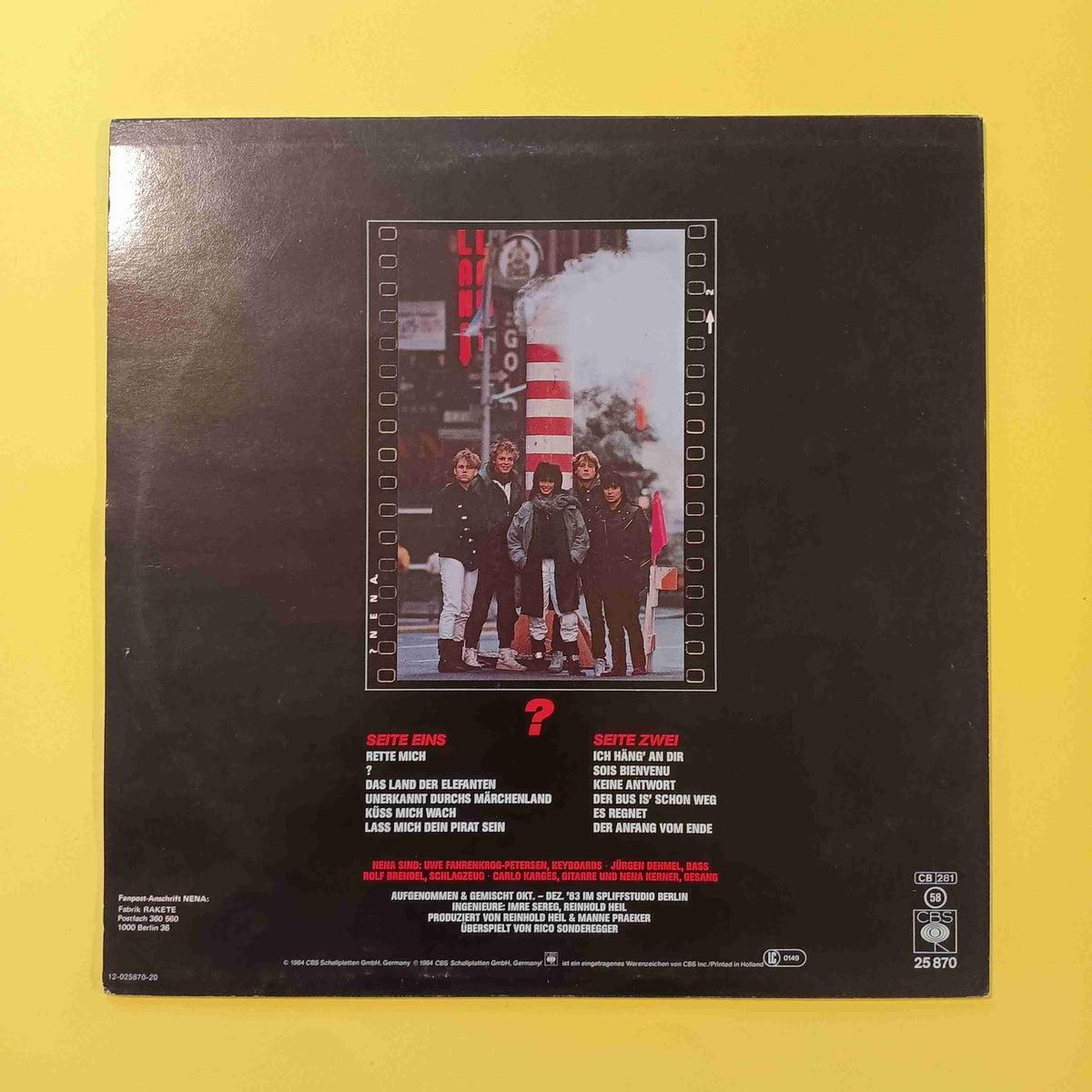 Nena - ? (Original German Press) - 1984 - CBS 25 870 Used - VG++ - Vinyl Nena - ? (Original German Press) - 1984 - CBS 25 870 Used - VG++ - Vinyl