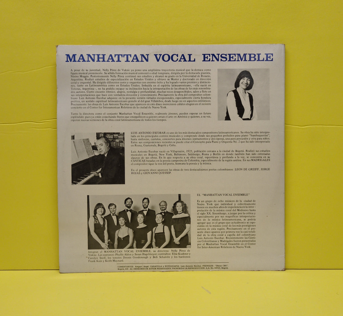 Luis Antonio Escobar, Manhattan Vocal Ensemble - Canticas Y Madrigales - PEL-108-82 Used - VG++ - Vinyl Luis Antonio Escobar, Manhattan Vocal Ensemble - Canticas Y Madrigales - PEL-108-82 Used - VG++ - Vinyl