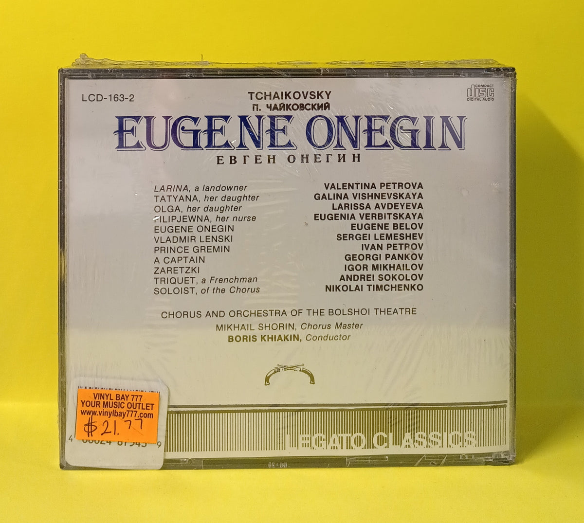 Tchaikovsky- Vishnevskaya, Belov, Lemeshev, Khaikin - Eugene Onegin - 1993 - LCD-163-2 New - Sealed - CDs Tchaikovsky- Vishnevskaya, Belov, Lemeshev, Khaikin - Eugene Onegin - 1993 - LCD-163-2 New - Sealed - CDs