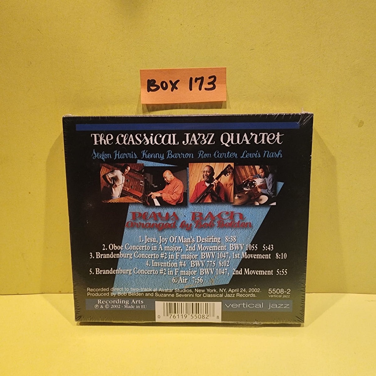 The Classical Jazz Quartet - Plays Bach - 2002 - 5508-2 New - Sealed - CDs The Classical Jazz Quartet - Plays Bach - 2002 - 5508-2 New - Sealed - CDs