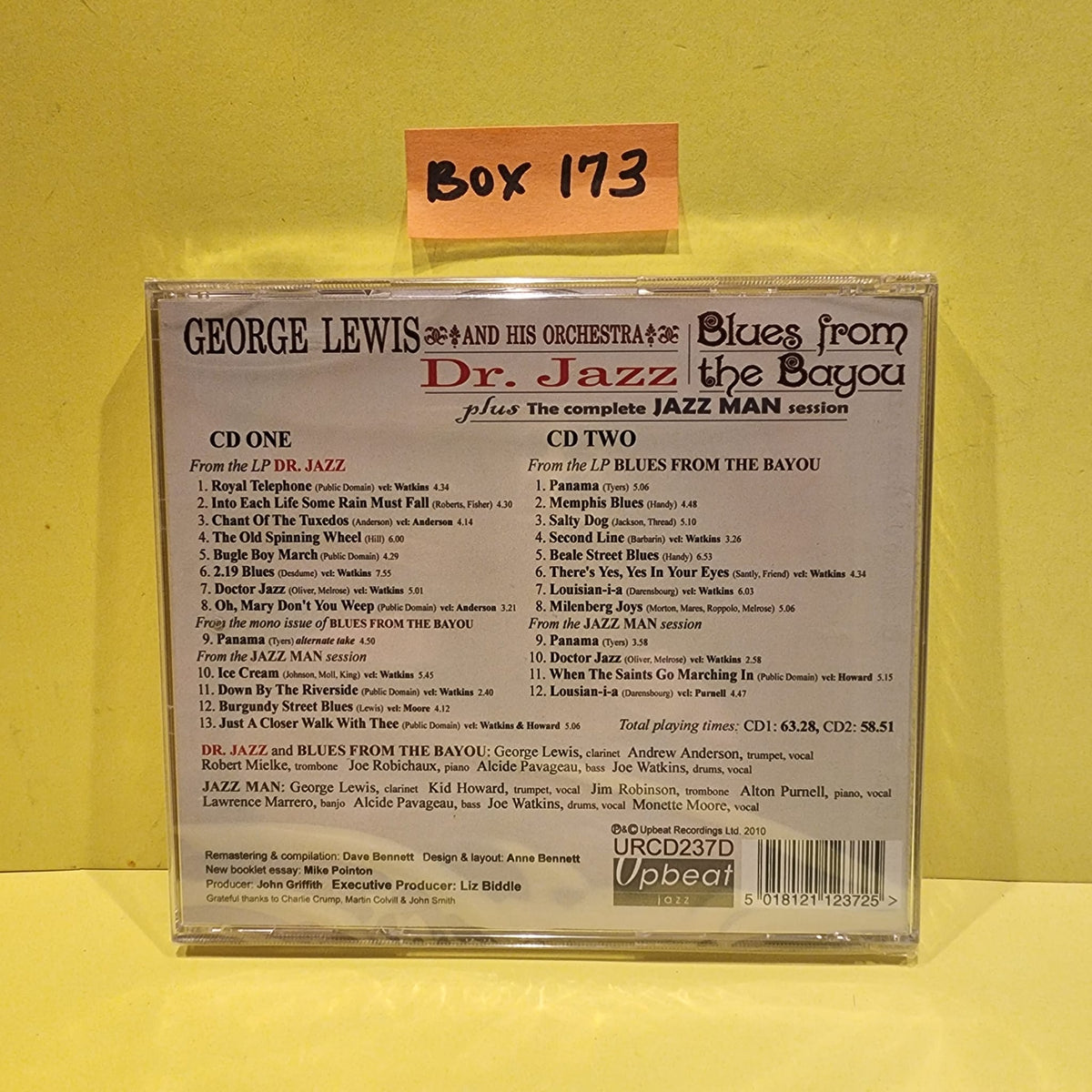 George Lewis - Dr Jazz Blues From The Bayou - 2012 - URCD237D New - Sealed - CDs George Lewis - Dr Jazz Blues From The Bayou - 2012 - URCD237D New - Sealed - CDs