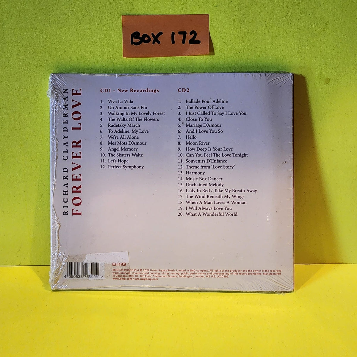Richard Clayderman - Forever Love - 2022 - BMGCAT613DCD New - Sealed - CDs Richard Clayderman - Forever Love - 2022 - BMGCAT613DCD New - Sealed - CDs
