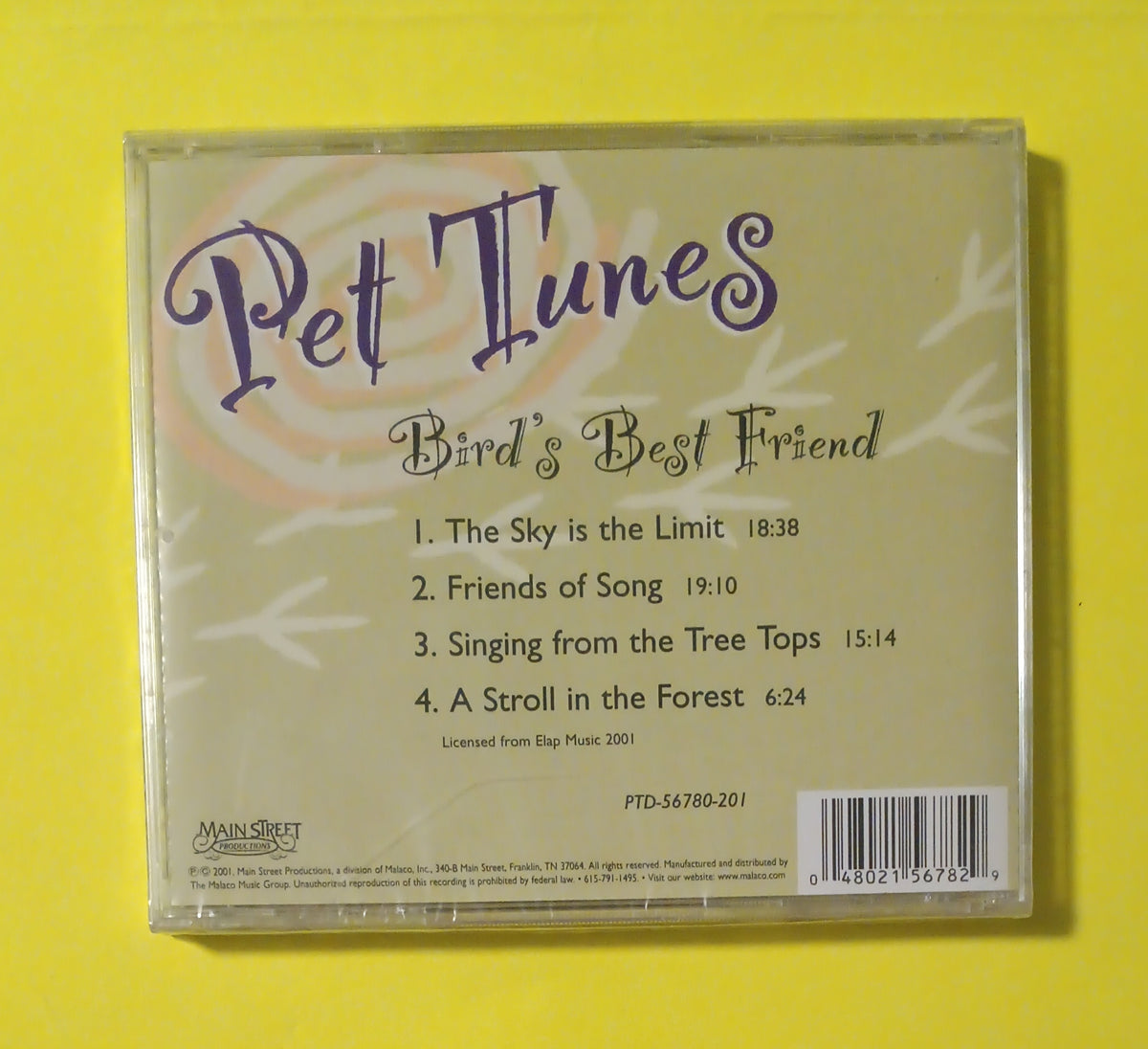 Pet Tunes - Bird's Best Friend - 2001 - PTD-56780-201 New - Sealed - CDs Pet Tunes - Bird's Best Friend - 2001 - PTD-56780-201 New - Sealed - CDs