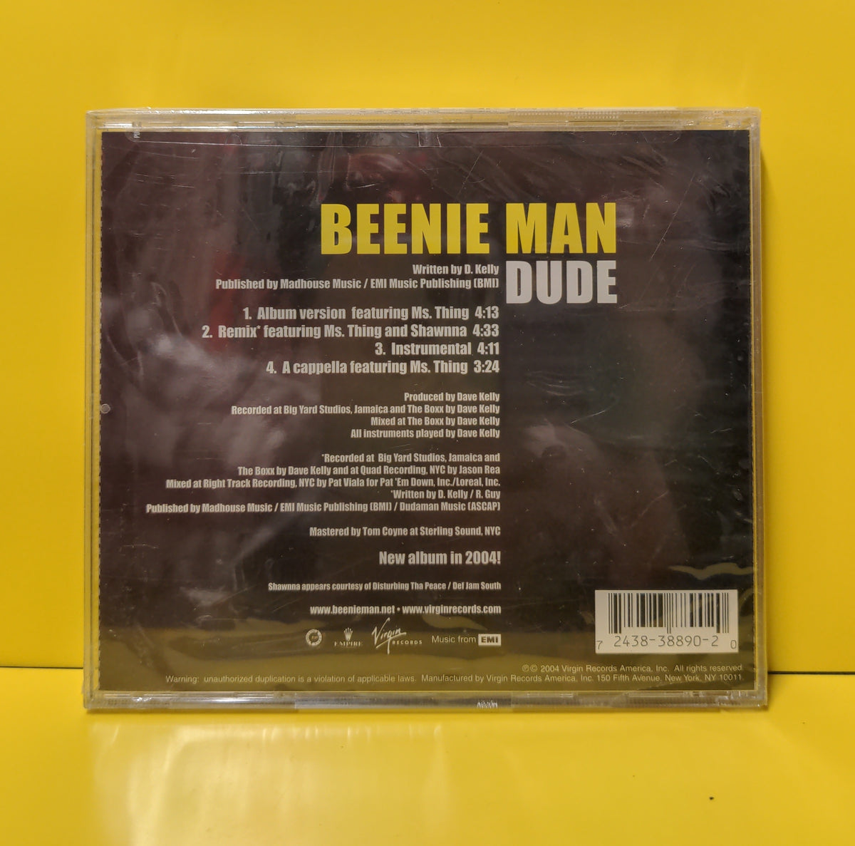 Beenie Man, Ms. Thing, Shawnna - Dude - 2004 - 7243 8 38890 2 0 New - Sealed - CDs Beenie Man, Ms. Thing, Shawnna - Dude - 2004 - 7243 8 38890 2 0 New - Sealed - CDs