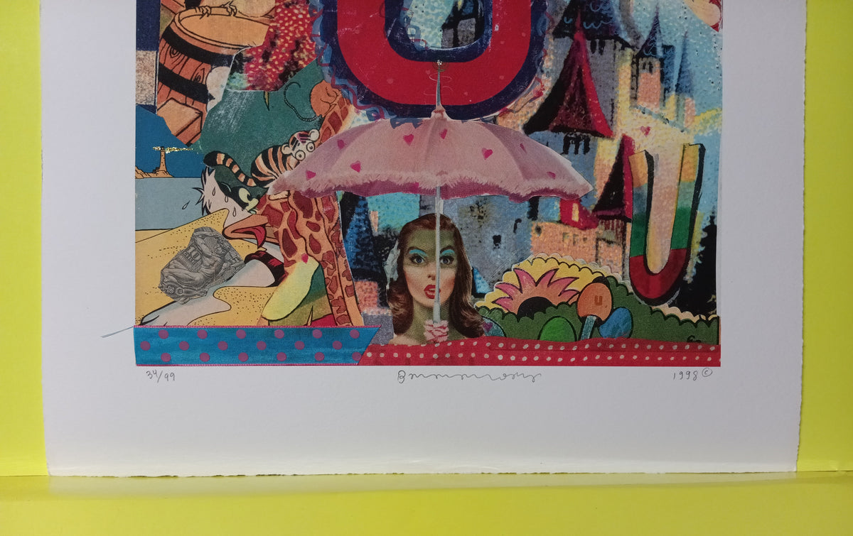 Bruce Helander - Love Letters - Umbrella Undertow "U" - 1998 - New - Art Bruce Helander - Love Letters - Umbrella Undertow "U" - 1998 - New - Art