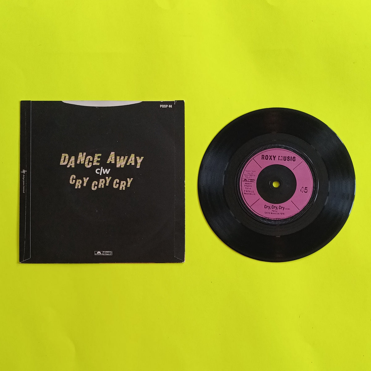 Roxy Music - Dance Away / Cry Cry Cry - 1979 - POSP44 Used - VG++ - Vinyl Roxy Music - Dance Away / Cry Cry Cry - 1979 - POSP44 Used - VG++ - Vinyl