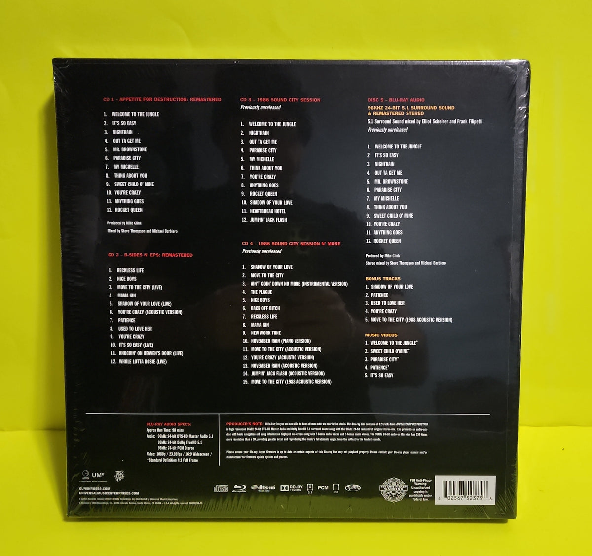 Guns N' Roses - Appetite For Destruction - 2018 - B0028288-00 New - Sealed - CDs Guns N' Roses - Appetite For Destruction - 2018 - B0028288-00 New - Sealed - CDs