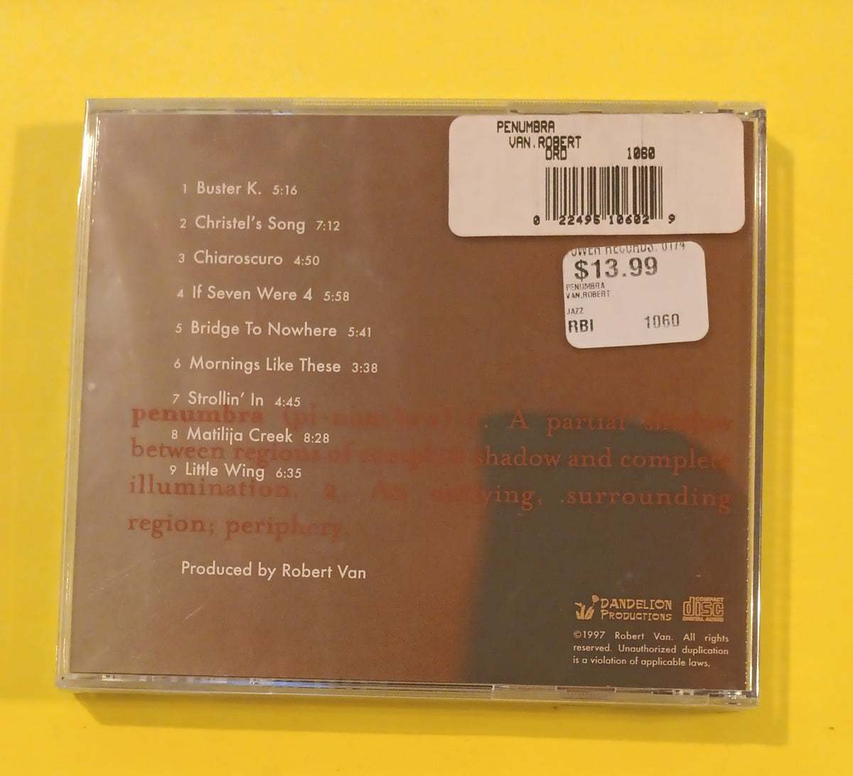 Robert Van - Penumbra - 1997 - DPCD0051 New - Sealed - CDs Robert Van - Penumbra - 1997 - DPCD0051 New - Sealed - CDs