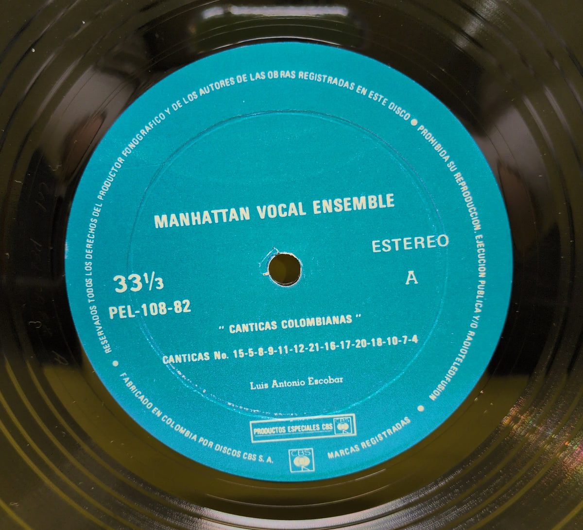 Luis Antonio Escobar, Manhattan Vocal Ensemble - Canticas Y Madrigales - PEL-108-82 Used - VG++ - Vinyl Luis Antonio Escobar, Manhattan Vocal Ensemble - Canticas Y Madrigales - PEL-108-82 Used - VG++ - Vinyl