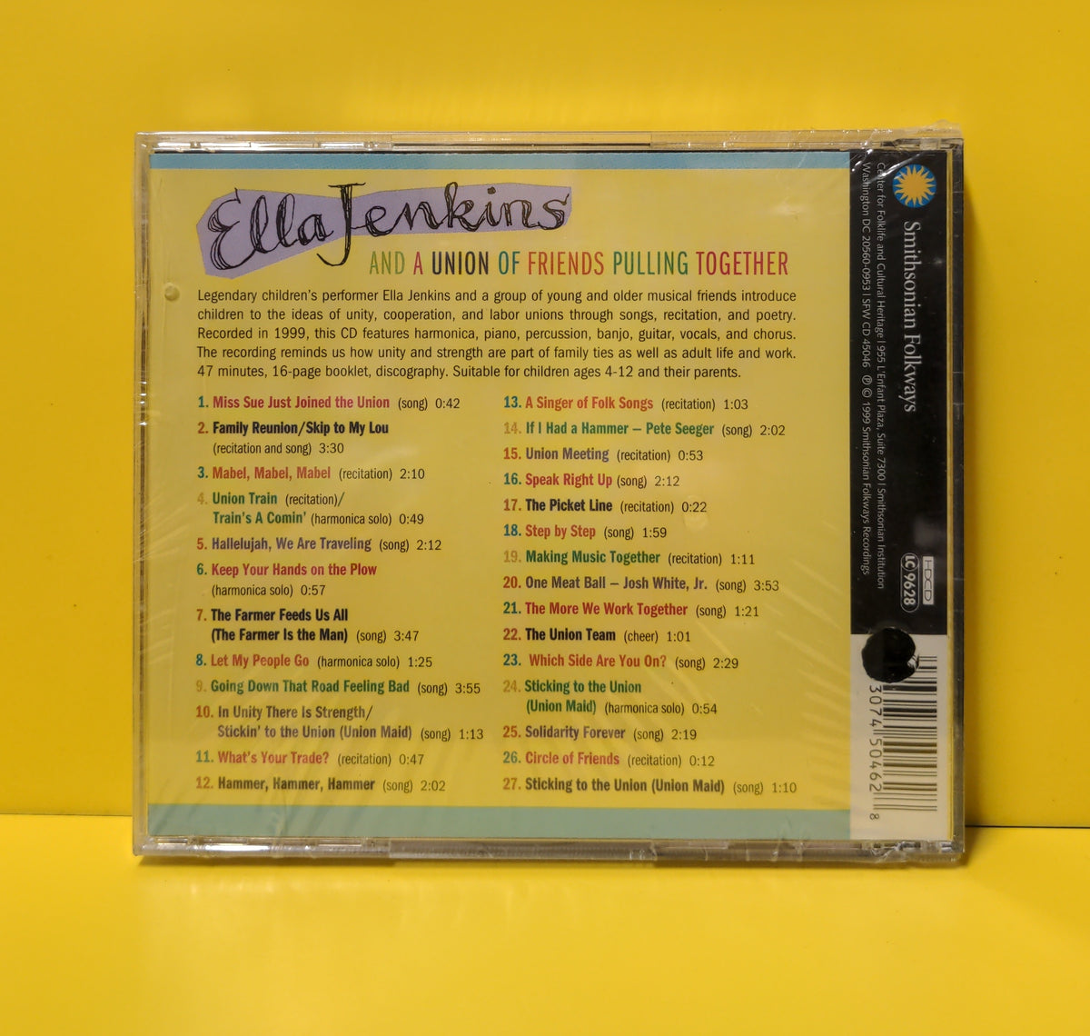Ella Jenkins - Ella Jenkins And A Union Of Friends Pulling Together - 1999 - SFW CD 45046 New - Sealed - CDs Ella Jenkins - Ella Jenkins And A Union Of Friends Pulling Together - 1999 - SFW CD 45046 New - Sealed - CDs