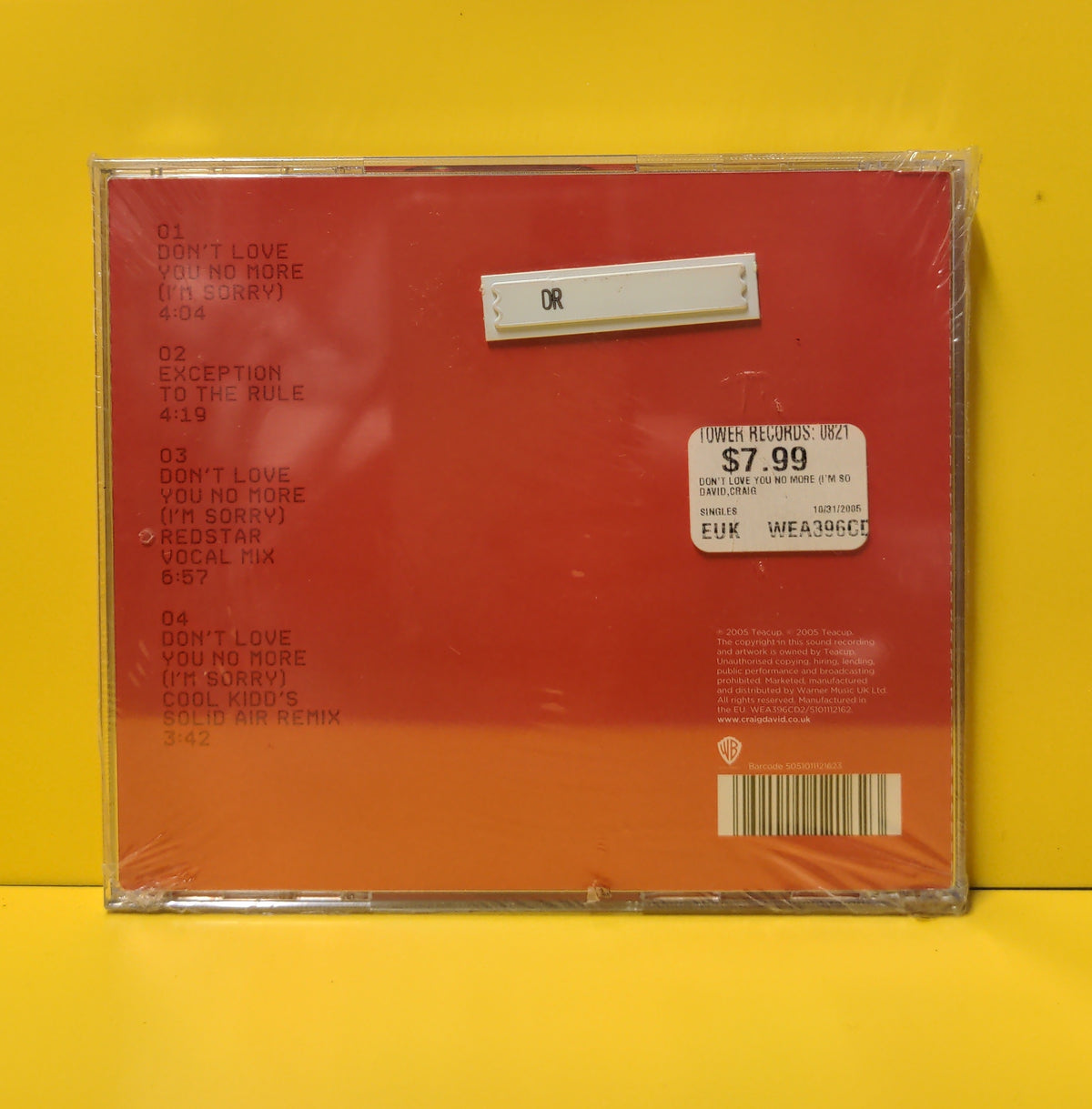Craig David - Don't Love You No More - 2005 - WEA396CD2 New - Sealed - CDs Craig David - Don't Love You No More - 2005 - WEA396CD2 New - Sealed - CDs