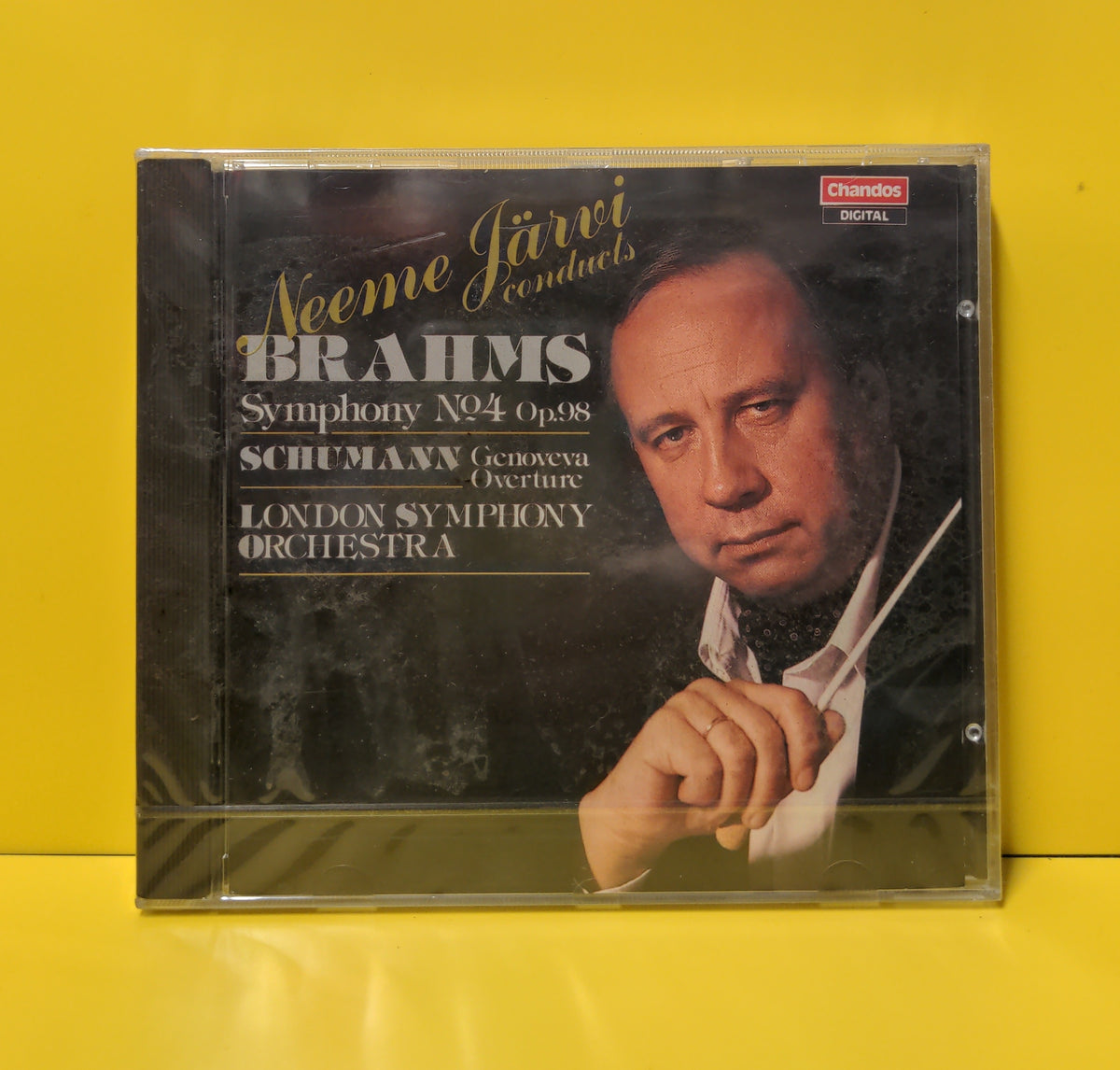 Neeme Järvi Conducts London Symphony Orchestra, Brahms, Schumann - Symphony No 4 Op.98 / Genoveva Overture - 1988 - CHAN 8595 New - Sealed - CDs Neeme Järvi Conducts London Symphony Orchestra, Brahms, Schumann - Symphony No 4 Op.98 / Genoveva Overture - 1988 - CHAN 8595 New - Sealed - CDs