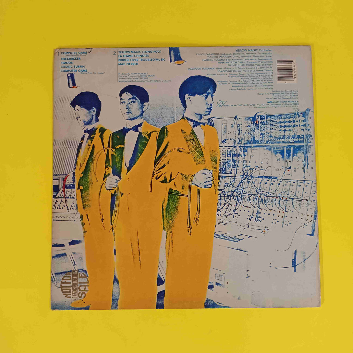 Yellow Magic Orchestra - Self Titled (Yellow Vinyl Red Label Promo) - 1979 - SP 736 Used - VG++ - Vinyl Yellow Magic Orchestra - Self Titled (Yellow Vinyl Red Label Promo) - 1979 - SP 736 Used - VG++ - Vinyl