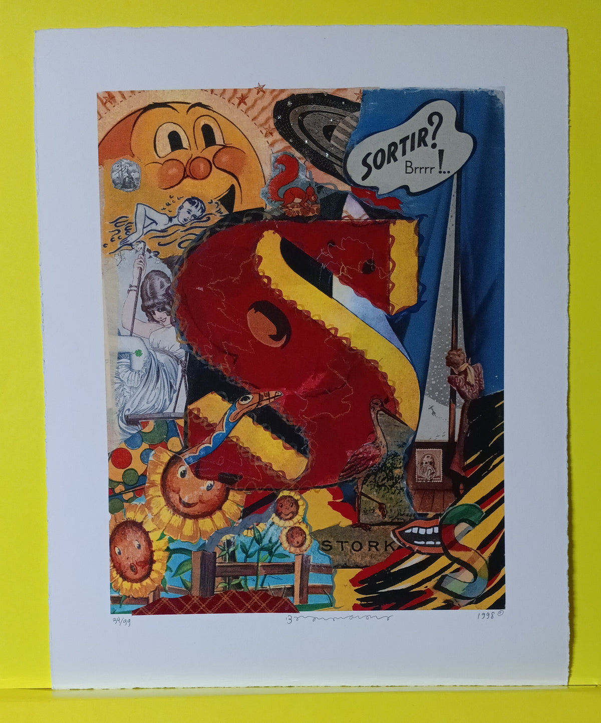 Bruce Helander - Love Letters - Sunflower Swing "S" - 1998 - New - Art Bruce Helander - Love Letters - Sunflower Swing "S" - 1998 - New - Art