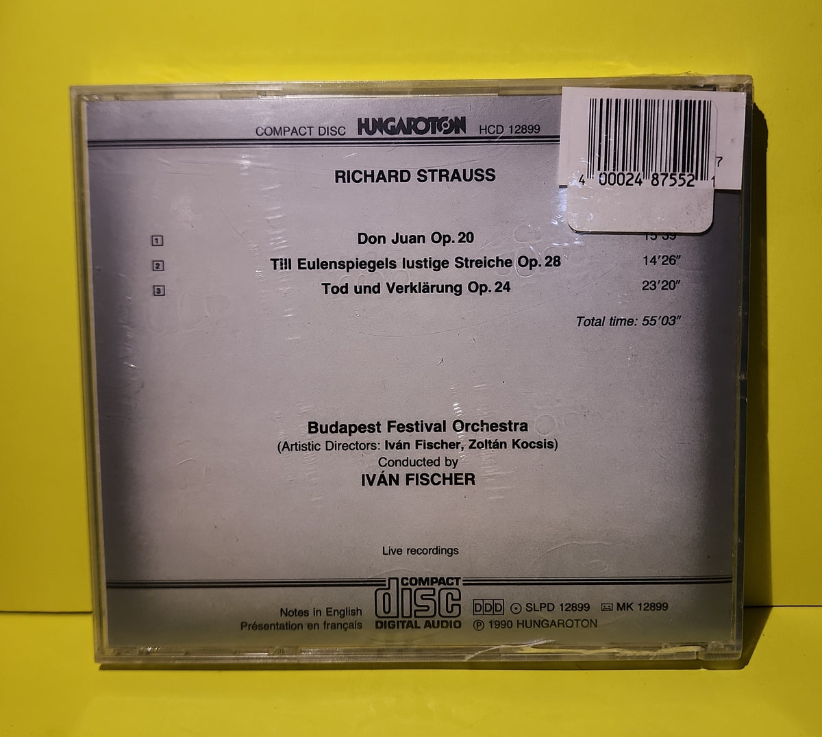 Richard Strauss, Budapest Festival Orchestra, Ivan Fisher - Till Eulenspiegel / Don Juan / Tod Und Verklarung - 1990 - HCD 12899 New - Sealed - CDs Richard Strauss, Budapest Festival Orchestra, Ivan Fisher - Till Eulenspiegel / Don Juan / Tod Und Verklarung - 1990 - HCD 12899 New - Sealed - CDs