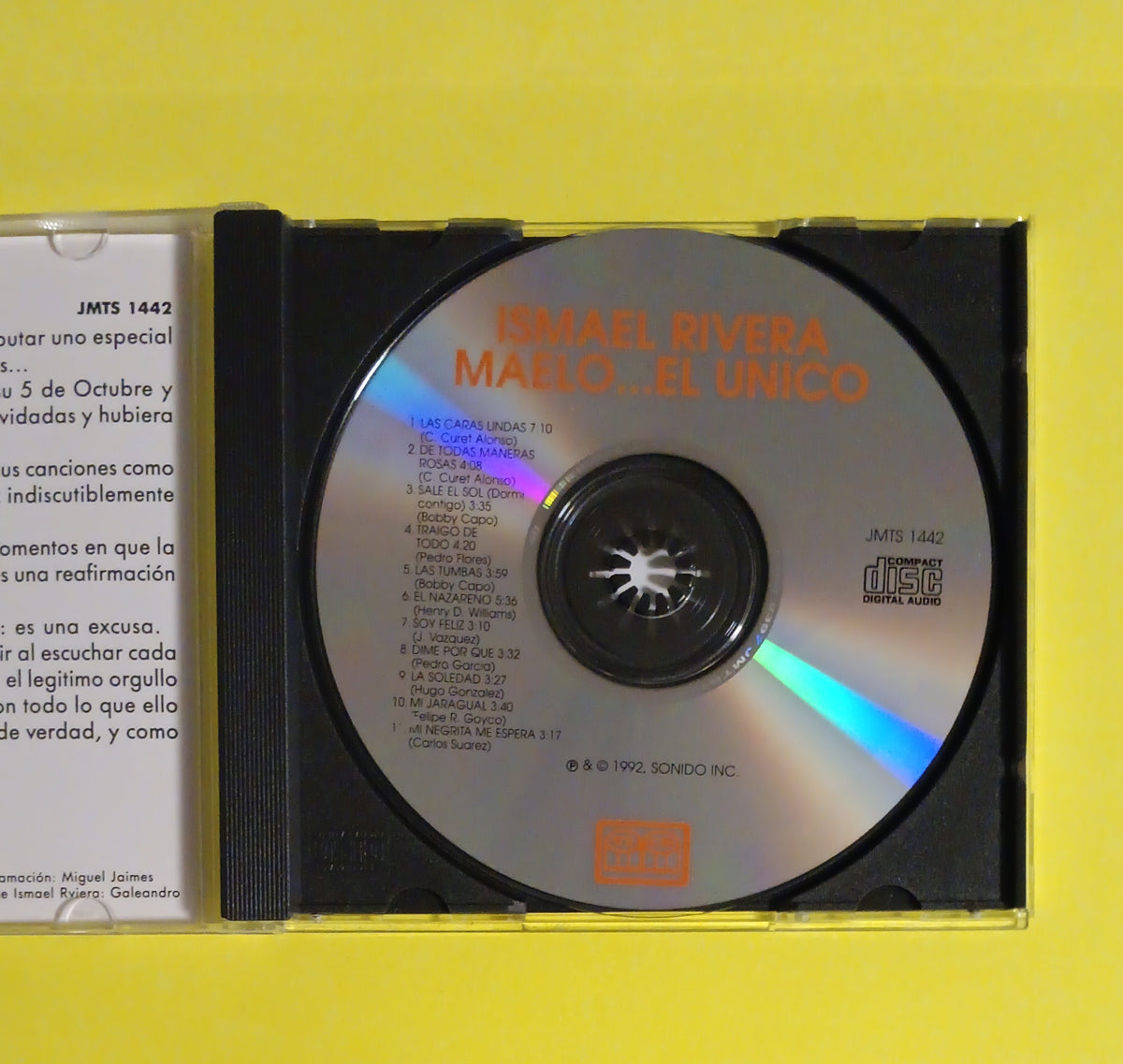 Ismael Rivera - Maelo... El Unico - 1992 - JMTS 1442 Used - NM - CDs Ismael Rivera - Maelo... El Unico - 1992 - JMTS 1442 Used - NM - CDs