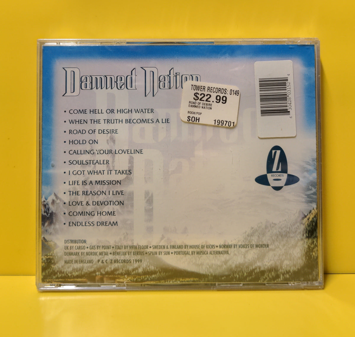 Damned Nation - Road Of Desire - 1999 - ZR1997014 New - Sealed - CDs Damned Nation - Road Of Desire - 1999 - ZR1997014 New - Sealed - CDs