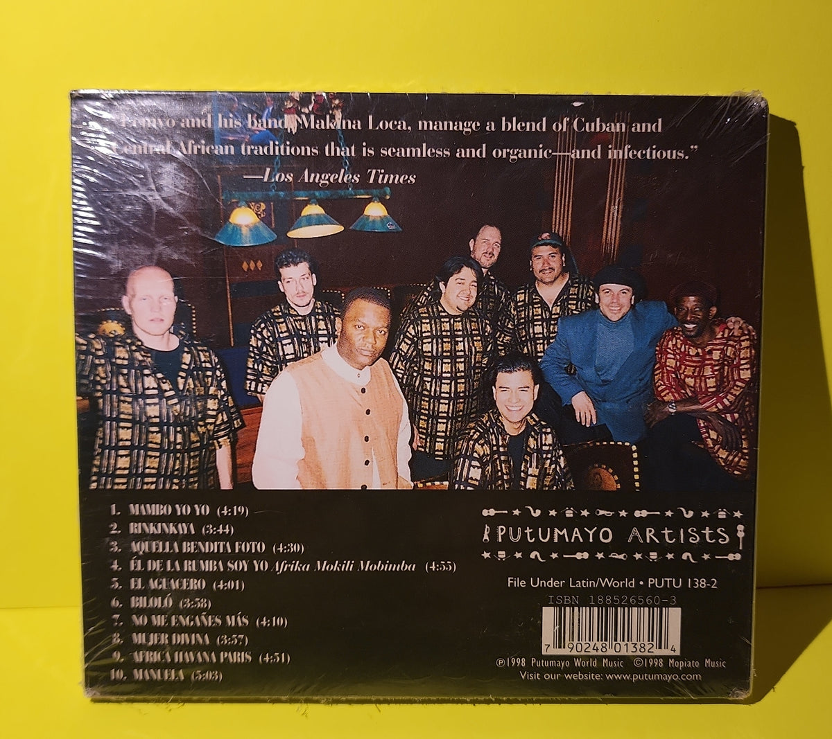 Ricardo Lemvo & Makina Loca - Mambo Yo Yo - 1998 - PUTU 138-2 New - Sealed - CDs Ricardo Lemvo & Makina Loca - Mambo Yo Yo - 1998 - PUTU 138-2 New - Sealed - CDs