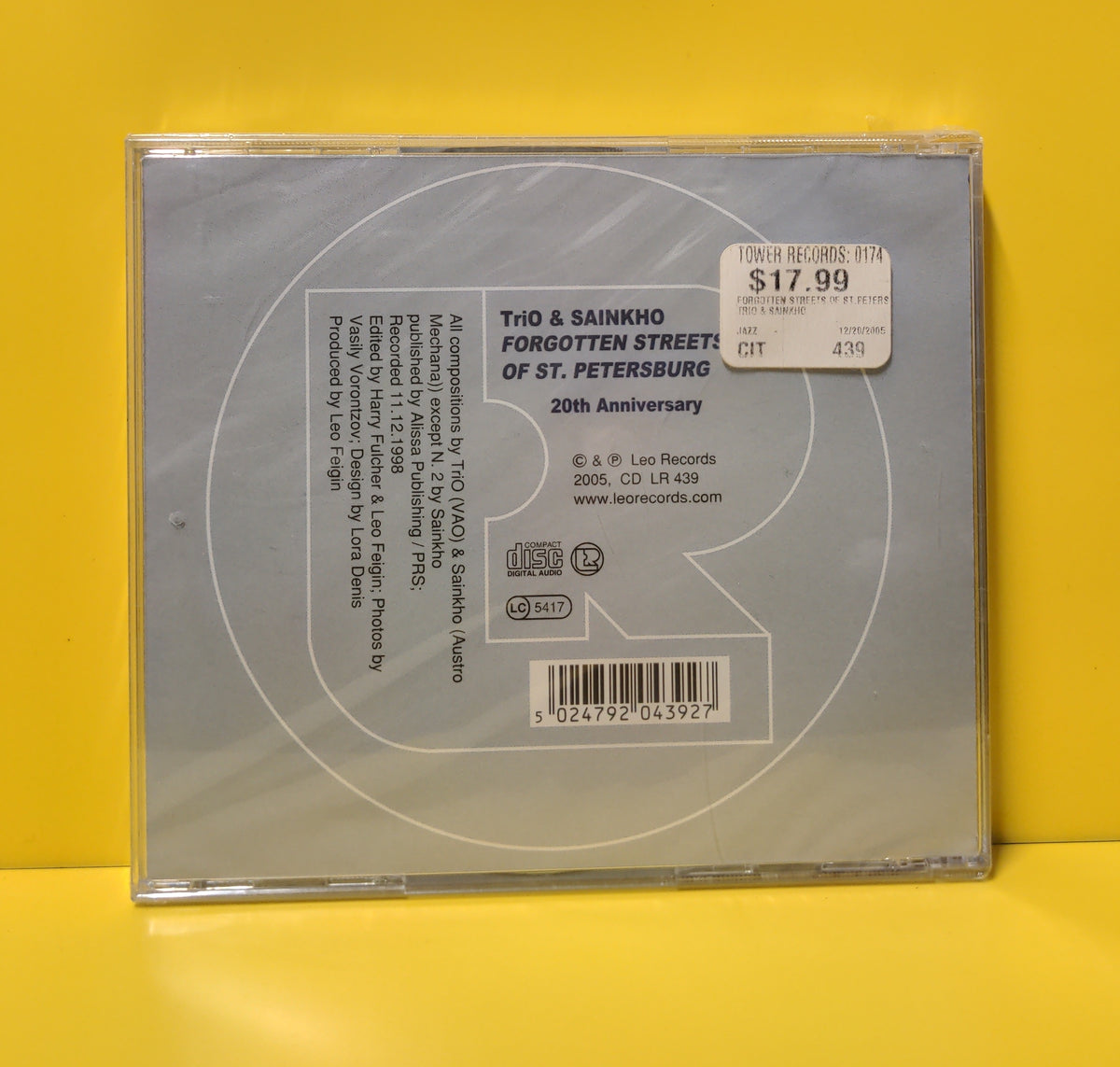 TriO & Sainkho - Forgotten Streets Of St. Petersburg - 2005 - CD LR 439 New - Sealed - CDs TriO & Sainkho - Forgotten Streets Of St. Petersburg - 2005 - CD LR 439 New - Sealed - CDs