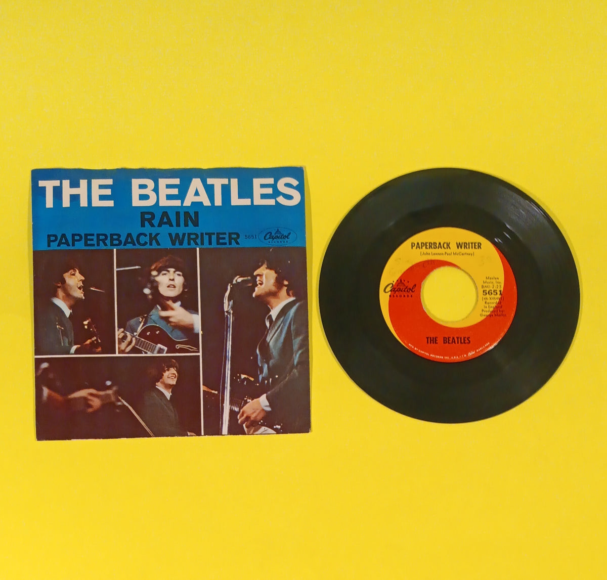 The Beatles - Paperback Writer / Rain (Scranton Press 7") - 1966 - 5651 Used - VG - Vinyl The Beatles - Paperback Writer / Rain (Scranton Press 7") - 1966 - 5651 Used - VG - Vinyl