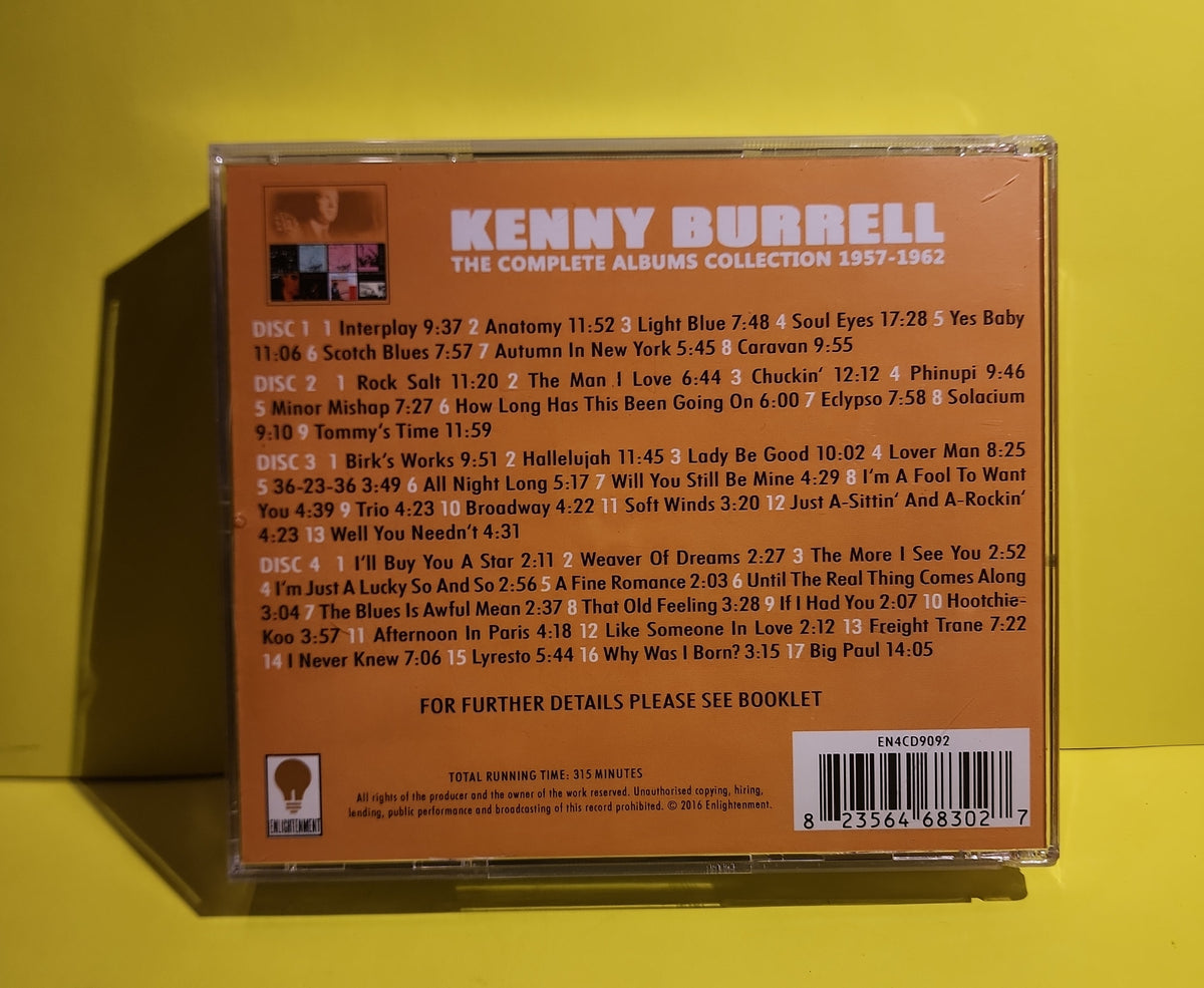 Kenny Burrell - The Complete Albums Collection 1957-1962 - 2016 - EN4CD9092 Used - EX - CDs Kenny Burrell - The Complete Albums Collection 1957-1962 - 2016 - EN4CD9092 Used - EX - CDs
