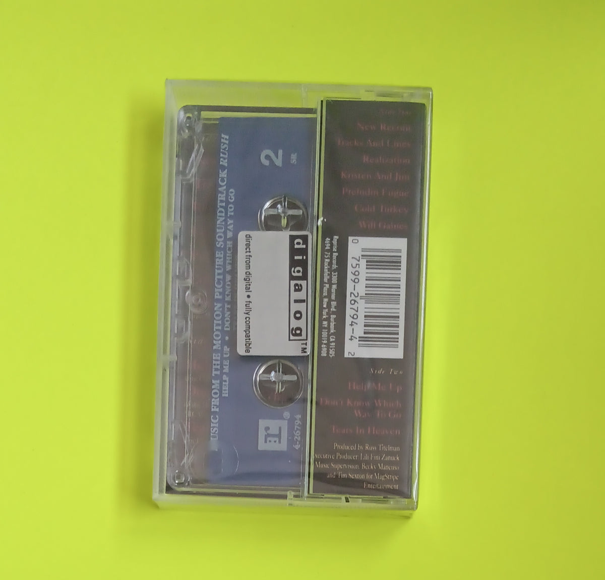 Eric Clapton - Music From The Motion Picture Soundtrack Rush - 1992 - 9 26794-4 New - Sealed - Cassette Eric Clapton - Music From The Motion Picture Soundtrack Rush - 1992 - 9 26794-4 New - Sealed - Cassette