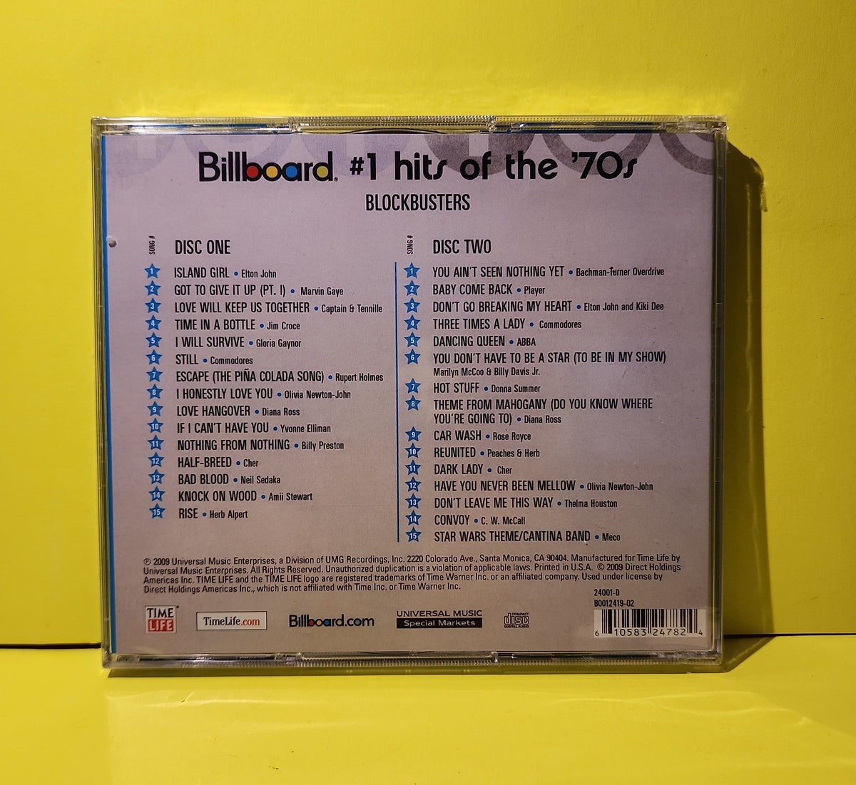 Various - Billboards #1 Hits Of The '70s - 2009 - BOO12419-02 New - Sealed - CDs Various - Billboards #1 Hits Of The '70s - 2009 - BOO12419-02 New - Sealed - CDs