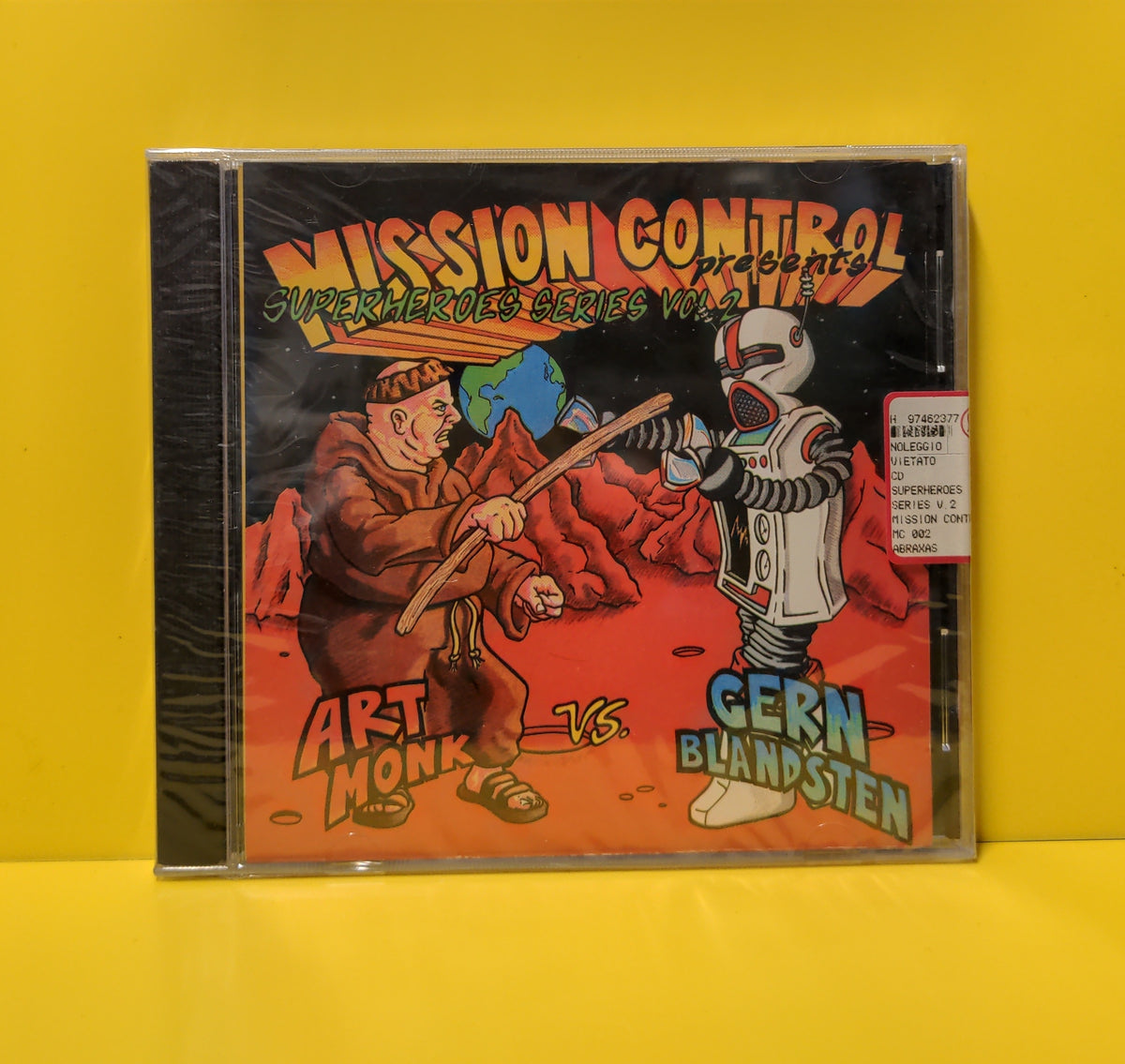 Various - Mission Control Presents Superheroes Series Vol. 2: Art Monk vs. Gern Blandsten - 1998 - MC002 New - Sealed - CDs Various - Mission Control Presents Superheroes Series Vol. 2: Art Monk vs. Gern Blandsten - 1998 - MC002 New - Sealed - CDs