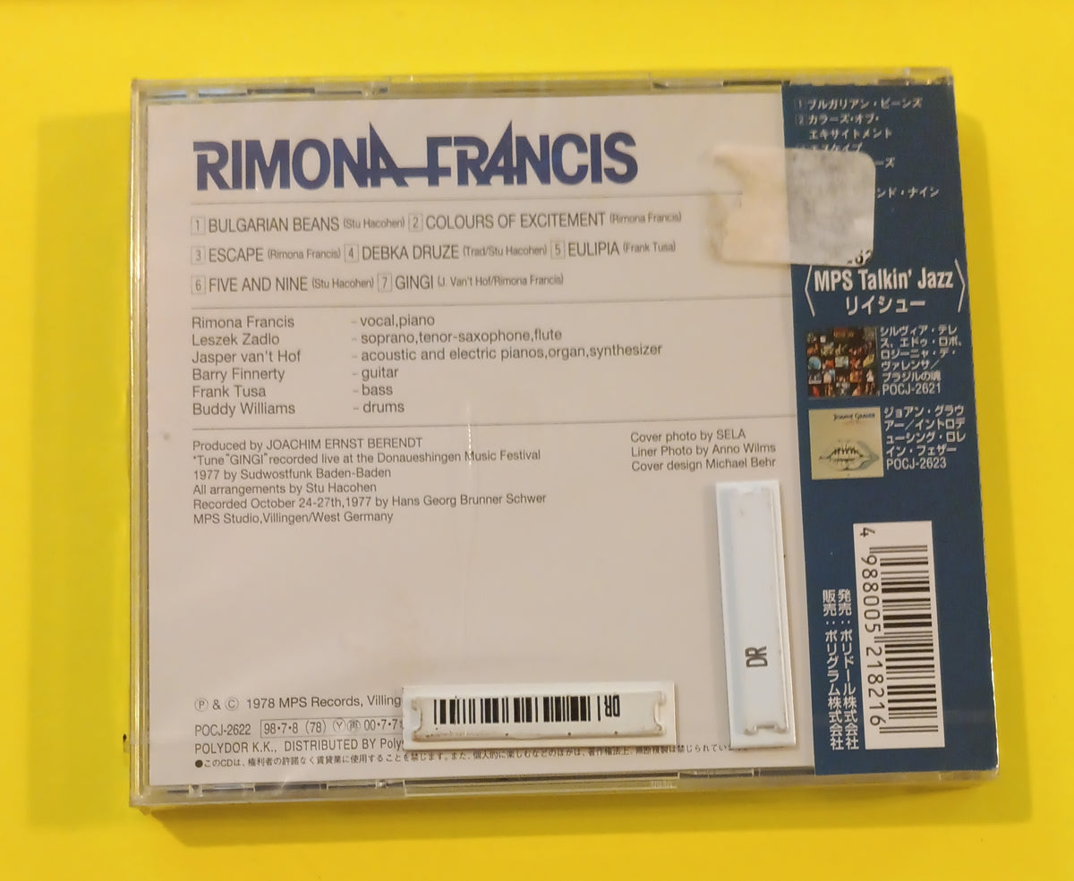 Rimona Francis - Rimona Francis - 1998 - POCJ-2622 New - Sealed - CDs Rimona Francis - Rimona Francis - 1998 - POCJ-2622 New - Sealed - CDs