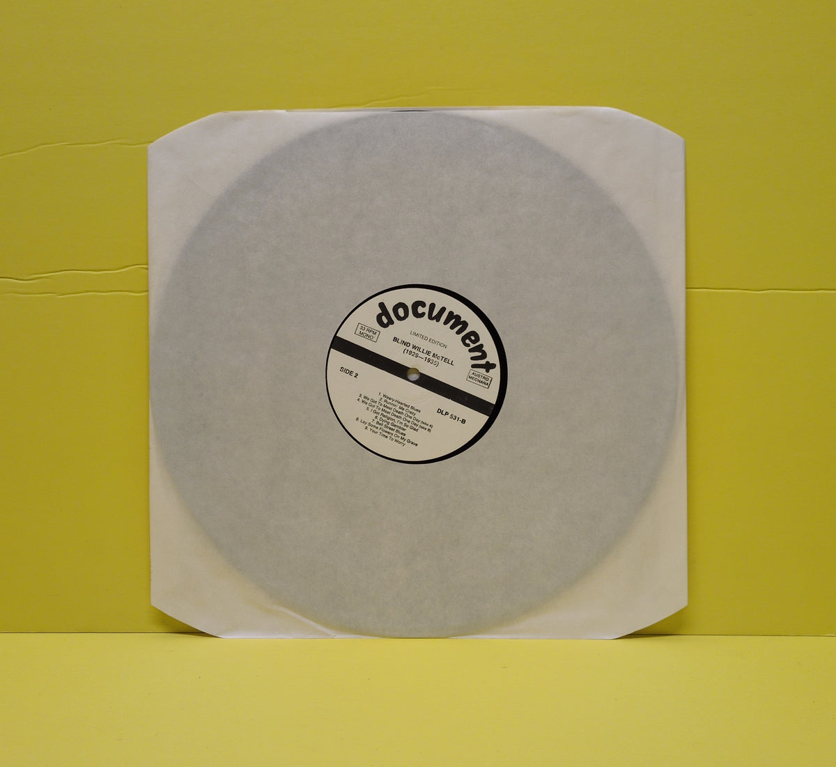 Blind Willie McTell - (1929-1935) - 1988 - DLP 531 Used - EX - Vinyl - Limited Edition - Remastered - Mono Blind Willie McTell - (1929-1935) - 1988 - DLP 531 Used - EX - Vinyl - Limited Edition - Remastered - Mono