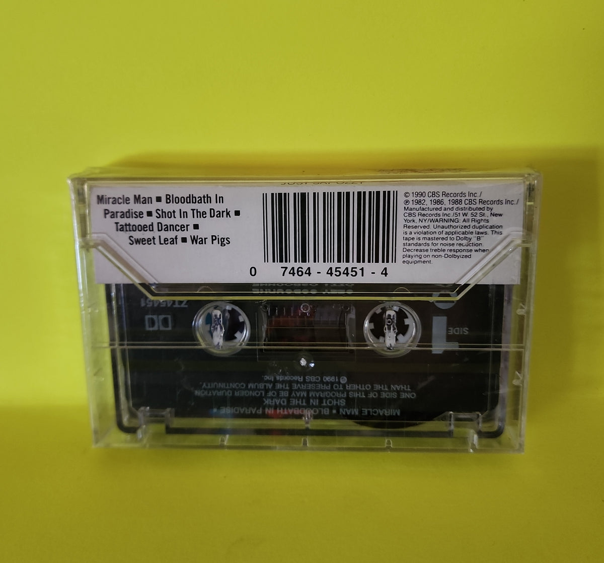 Ozzy Osbourne - Just Say Ozzy - 1990 - 6ZT 45451 New - Sealed - cassettes Ozzy Osbourne - Just Say Ozzy - 1990 - 6ZT 45451 New - Sealed - cassettes