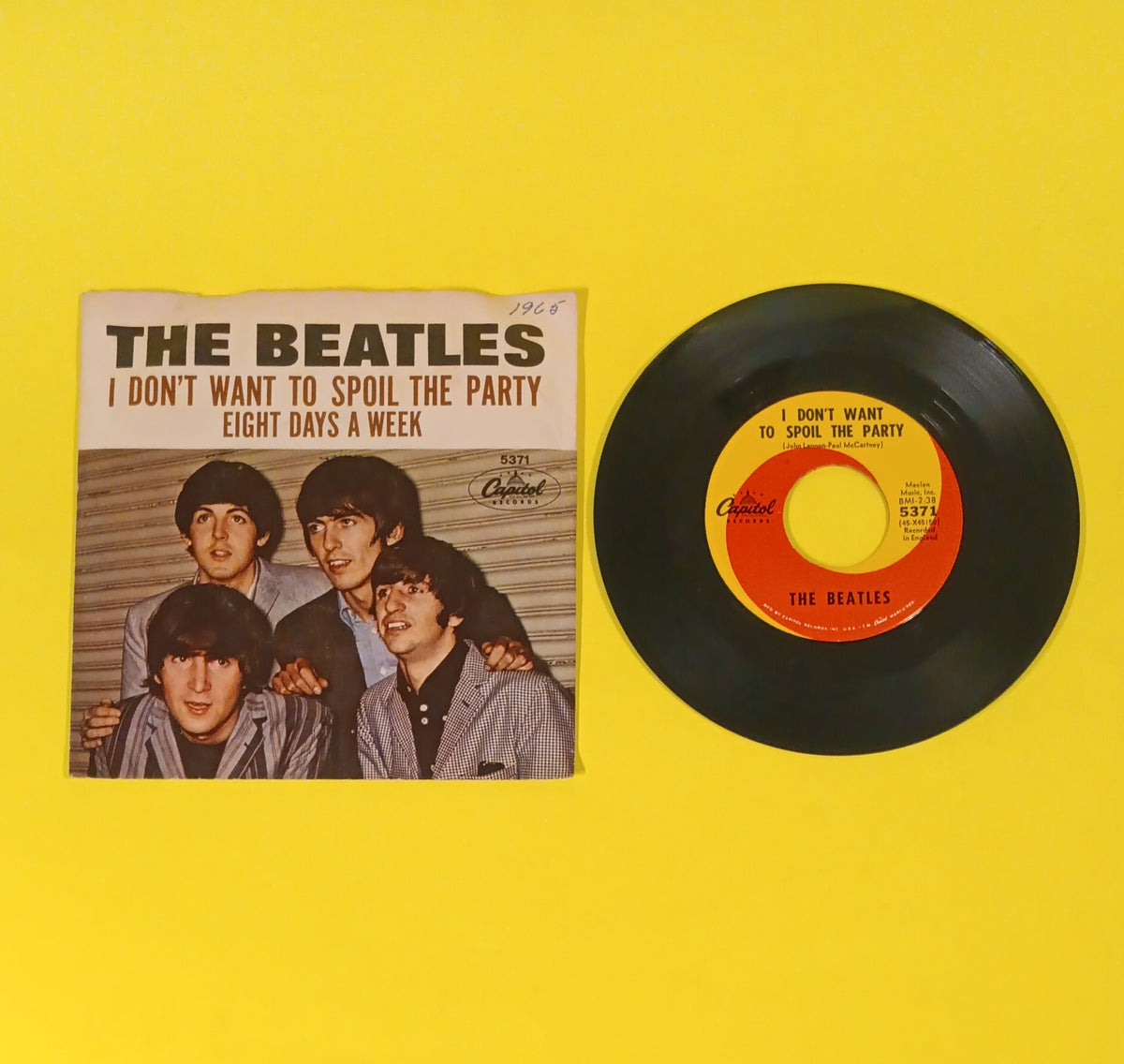 The Beatles - Eight Days A Week / I Don't Want To... 7" - 1965 - 5371 Used - VG+ - Vinyl The Beatles - Eight Days A Week / I Don't Want To... 7" - 1965 - 5371 Used - VG+ - Vinyl