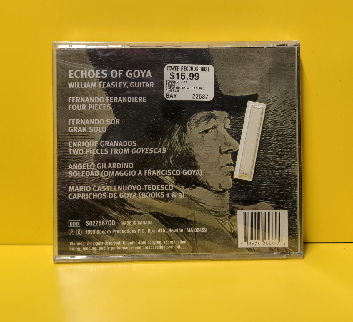 William Feasley - Echoes Of Goya - 1999 - S022587CD New - Sealed - CDs William Feasley - Echoes Of Goya - 1999 - S022587CD New - Sealed - CDs