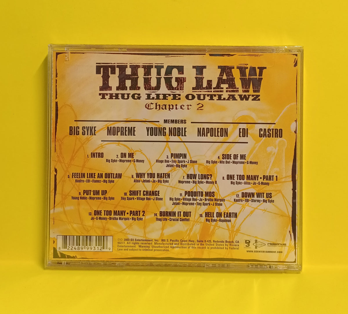 Thug Law - Chapter 2 - 2003 - RIV 9931-2 New - Sealed - CDs Thug Law - Chapter 2 - 2003 - RIV 9931-2 New - Sealed - CDs