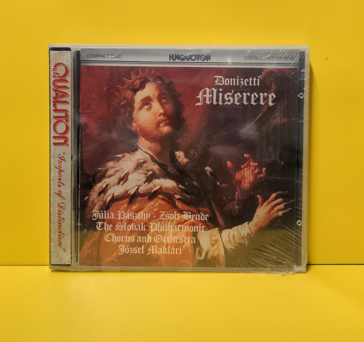 Donizetti, Julia Paszthy, Zsolt Bende, Slovak Philharmonic Orchestra, Slovak Philharmonic Chorus, Jozsef Maklari - Miserere (Psalm 50) - 1989 - HCD 12147-2 New - Sealed - CDs Donizetti, Julia Paszthy, Zsolt Bende, Slovak Philharmonic Orchestra, Slovak Philharmonic Chorus, Jozsef Maklari - Miserere (Psalm 50) - 1989 - HCD 12147-2 New - Sealed - CDs