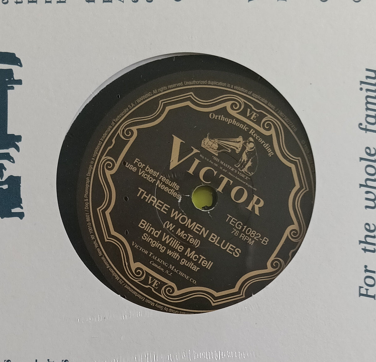 Blind Willie McTell - Statesboro Blues / Three Women Blues - 2019 - TEG 1082 New - Sealed - RSD 10" Vinyl Blind Willie McTell - Statesboro Blues / Three Women Blues - 2019 - TEG 1082 New - Sealed - RSD 10" Vinyl