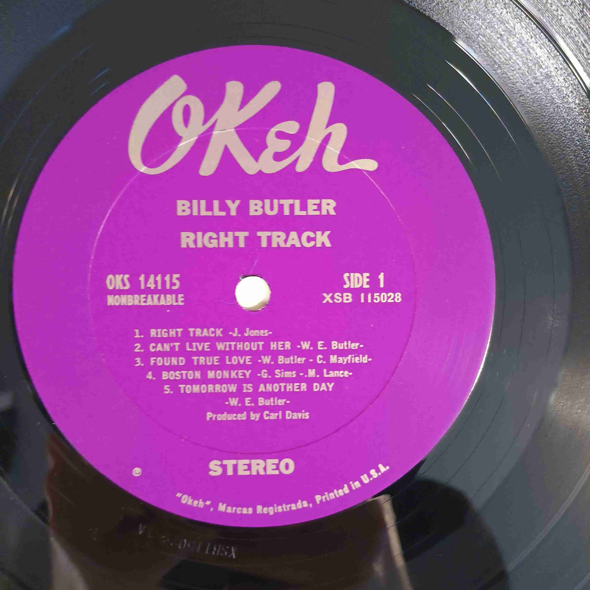 Billy Butler - Right Track ORIGINAL PROMO - 1966 - OKS 14115 Used - EX - Vinyl Billy Butler - Right Track ORIGINAL PROMO - 1966 - OKS 14115 Used - EX - Vinyl