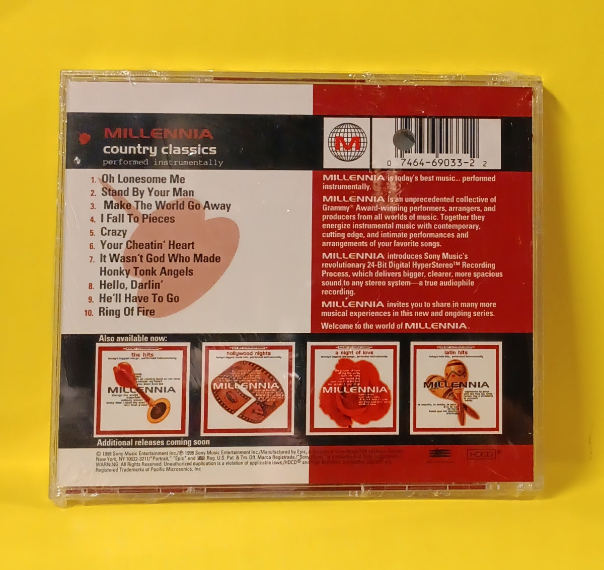 Millennia - Country Classics Performed Instrumentally - 1998 - EK69033 New - Sealed - CDs Millennia - Country Classics Performed Instrumentally - 1998 - EK69033 New - Sealed - CDs