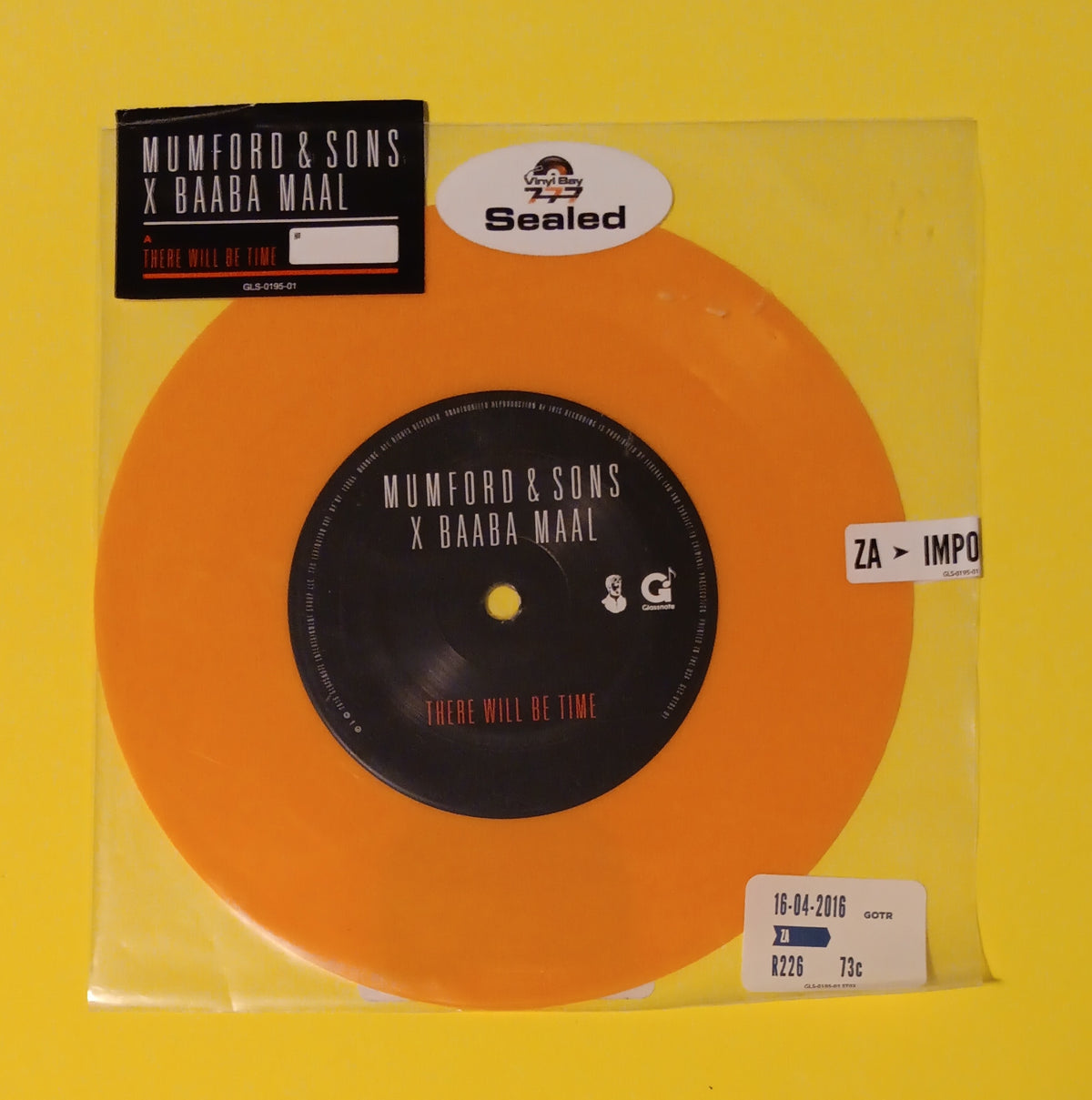 Mumford & Sons X Baaba Maal - There Will Be Time - 2016 - GLS-0195-01 New - Sealed - 7" RSD Vinyl Mumford & Sons X Baaba Maal - There Will Be Time - 2016 - GLS-0195-01 New - Sealed - 7" RSD Vinyl