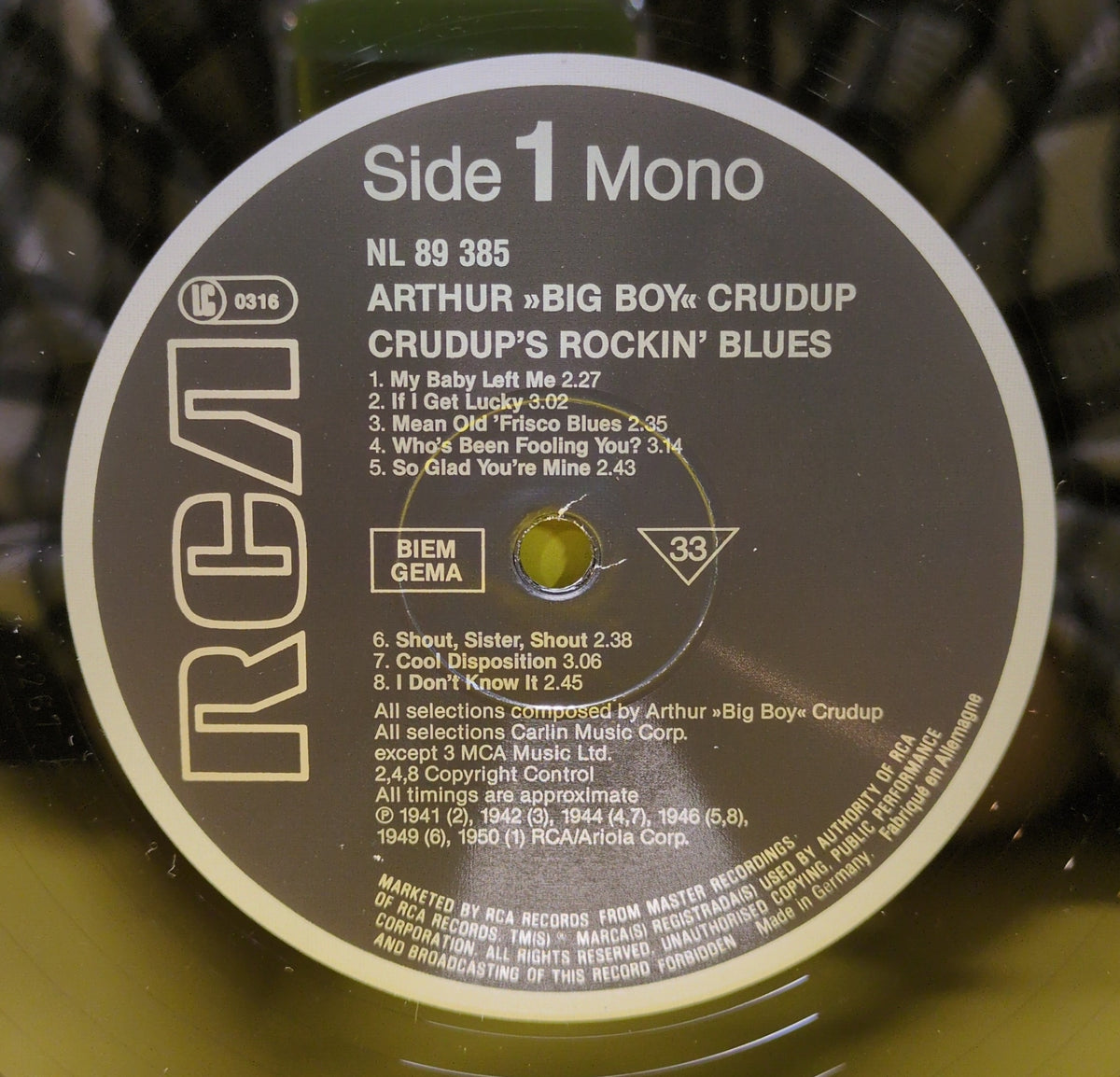Arthur "Big Boy" Crudup - Crudup's Rockin' Blues - 1985 - NL 89385 Used - VG++ - Vinyl Arthur "Big Boy" Crudup - Crudup's Rockin' Blues - 1985 - NL 89385 Used - VG++ - Vinyl
