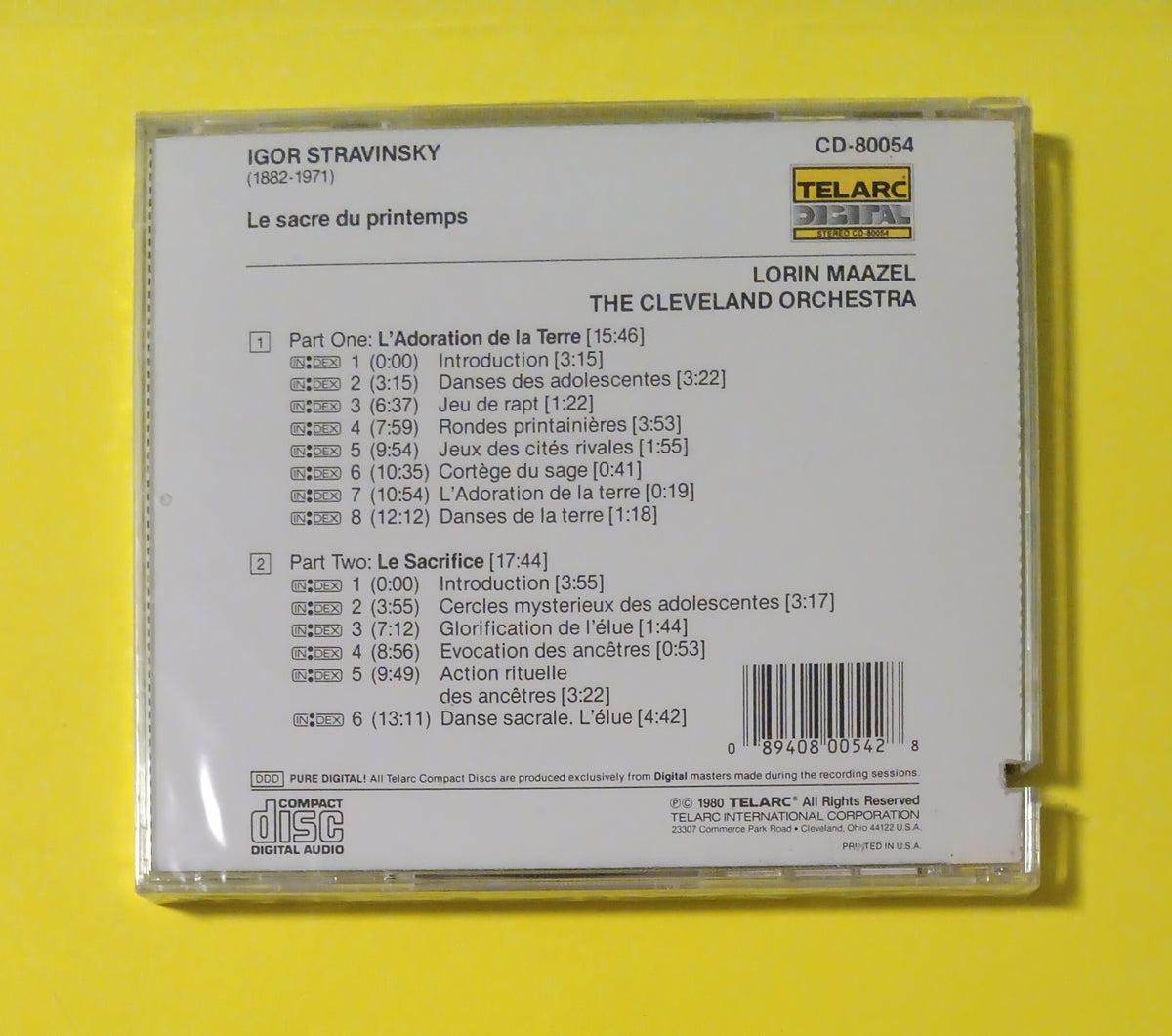 Stravinsky / Lorin Maazel, The Cleveland Orchestra - Le Sacre Du Printemps - 2005 - CD-80054 New - Sealed - CDs Stravinsky / Lorin Maazel, The Cleveland Orchestra - Le Sacre Du Printemps - 2005 - CD-80054 New - Sealed - CDs